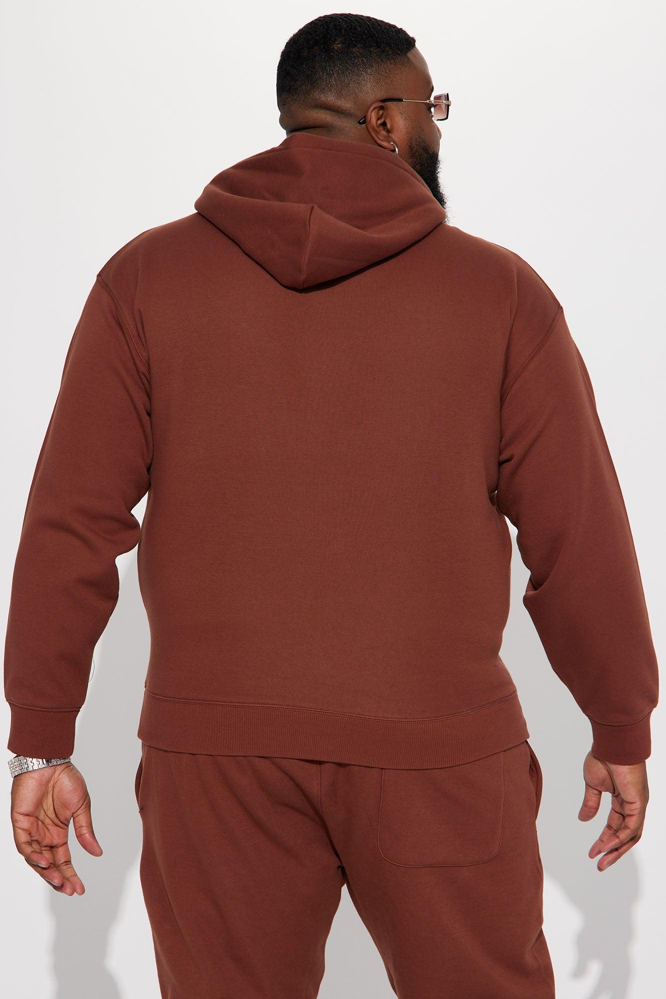 Tyson Oversized Heavyweight Hoodie - Brown Product Image
