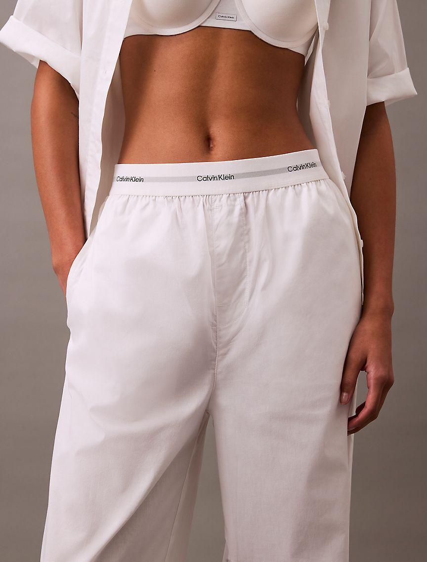 Cotton Poplin Logo Waistband Pants Product Image