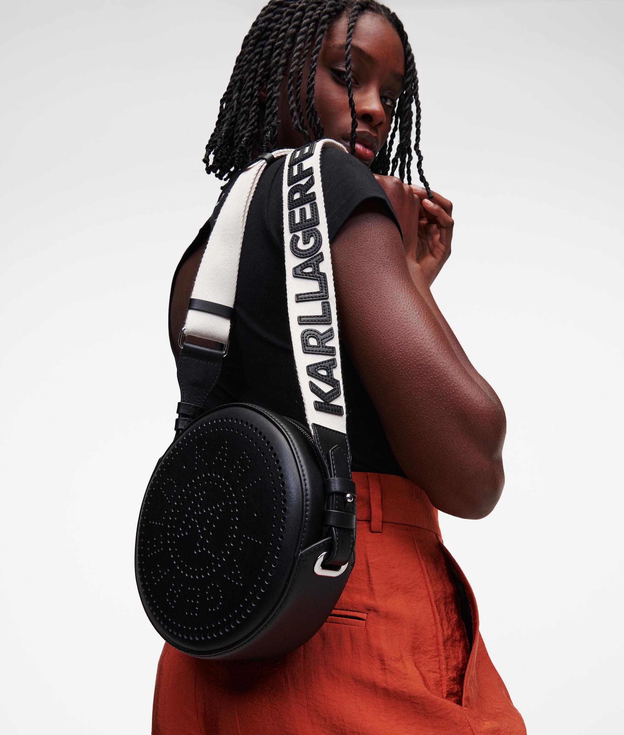 K/CIRCLE ROUND PERFORATED LOGO CROSSBODY BAG Product Image