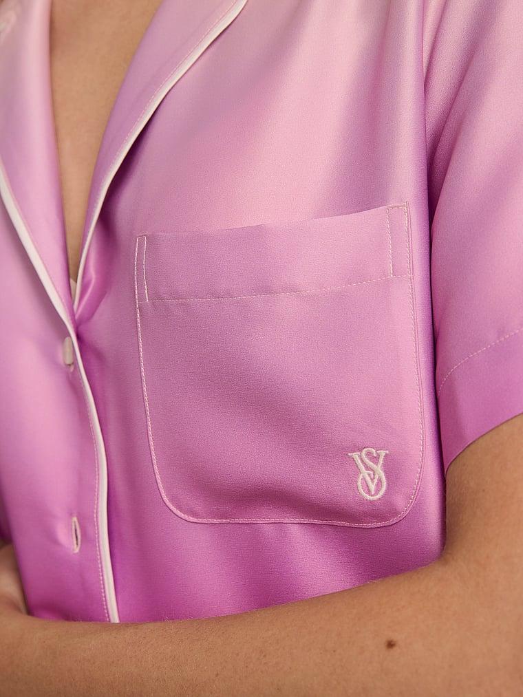 Glazed Satin Short Pajama Set Product Image