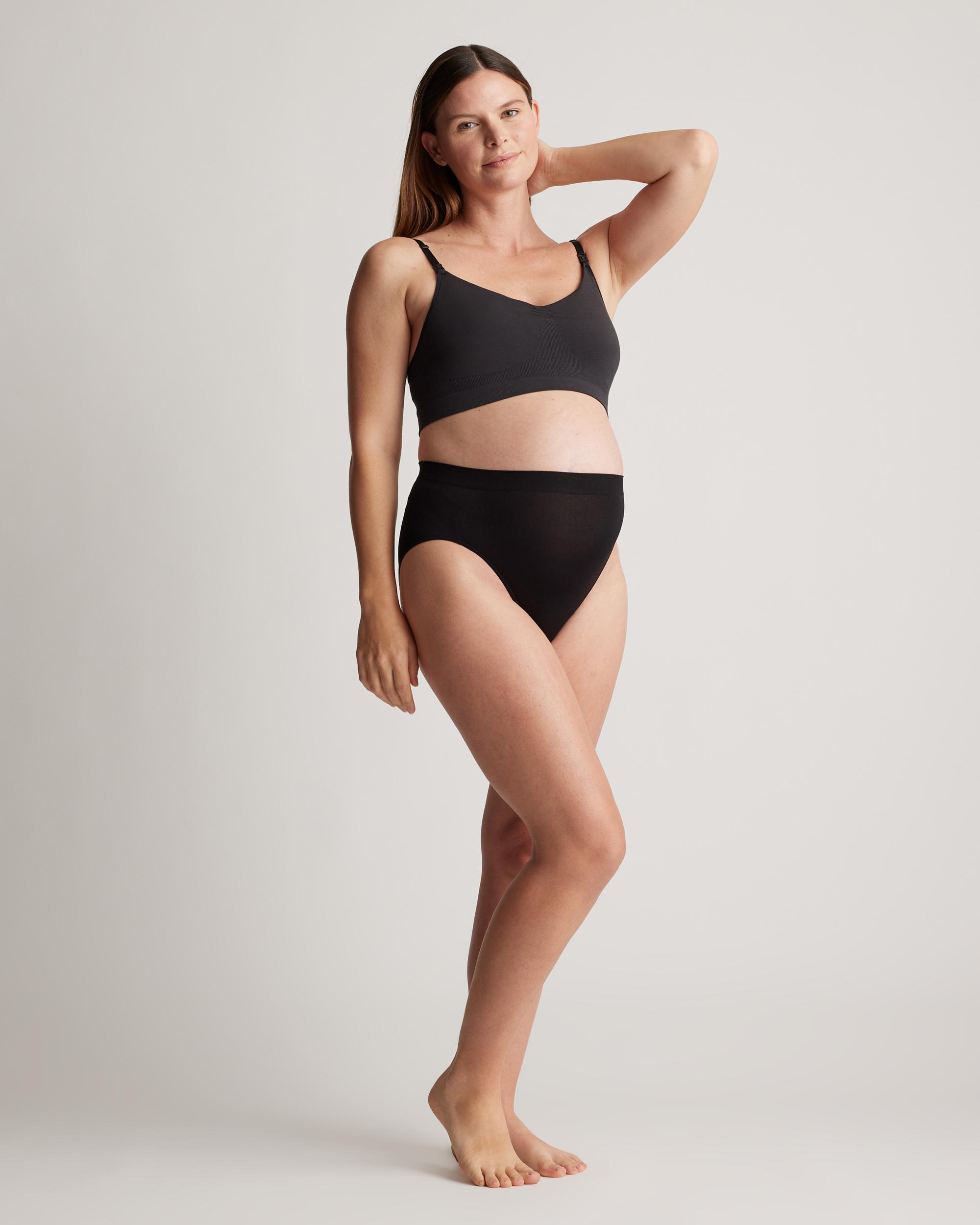 Quince | Women's Comfort Rib Maternity Nursing & Pumping Bralette Size XS, Nylon/Spandex Product Image