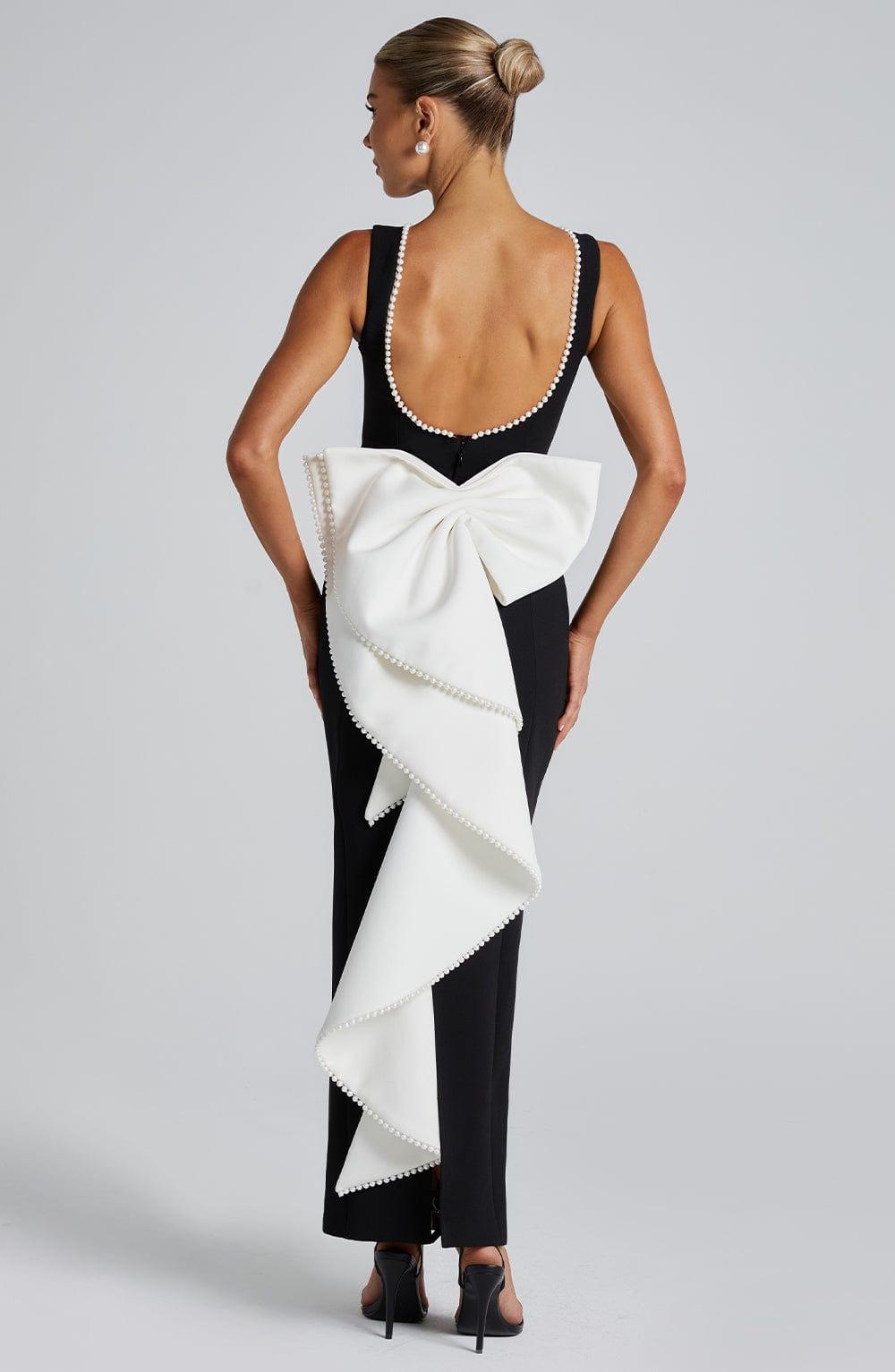Lana Midaxi Dress - Black/White Product Image