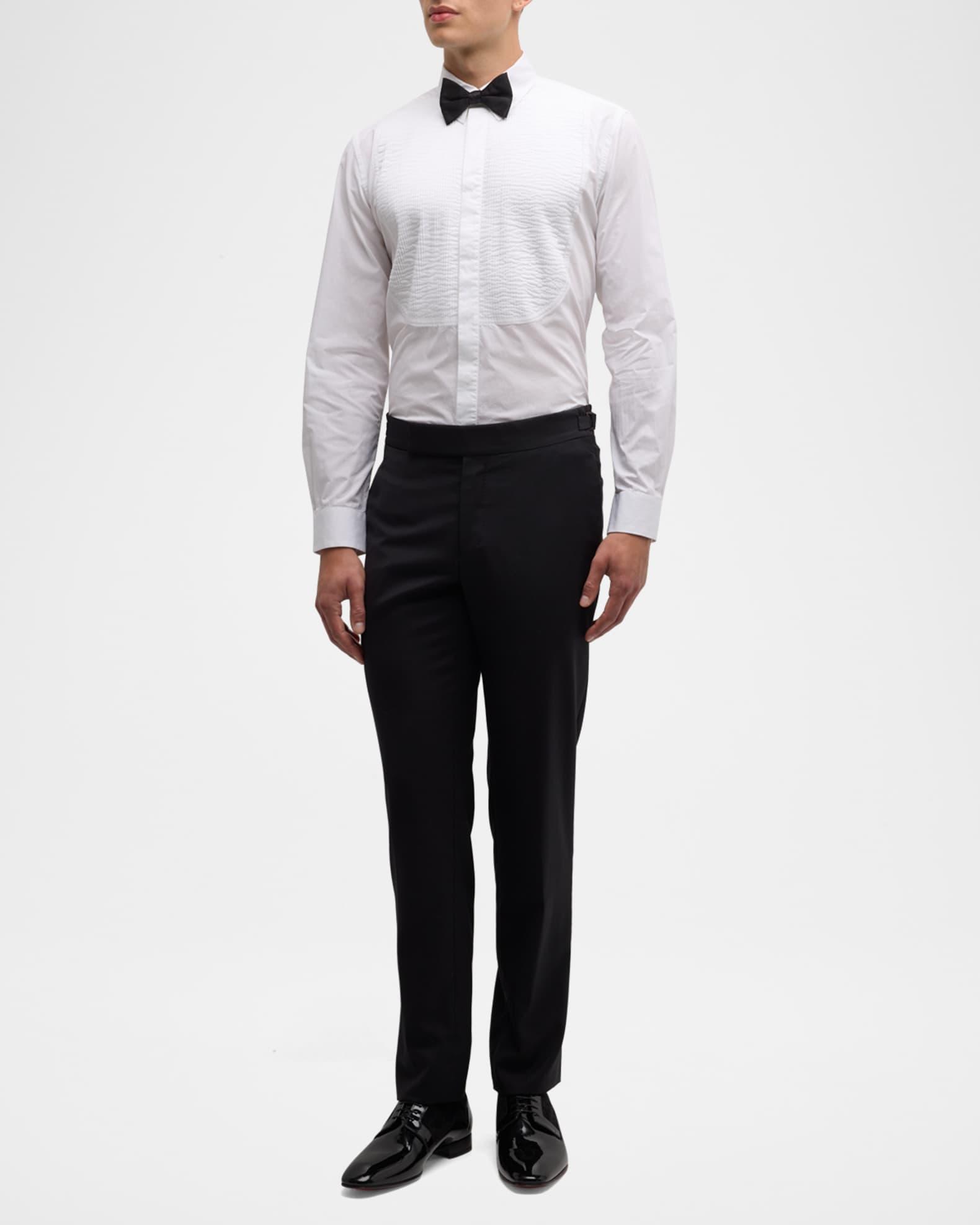 Men's Pleated Bib-Front Evening Dress Shirt Product Image