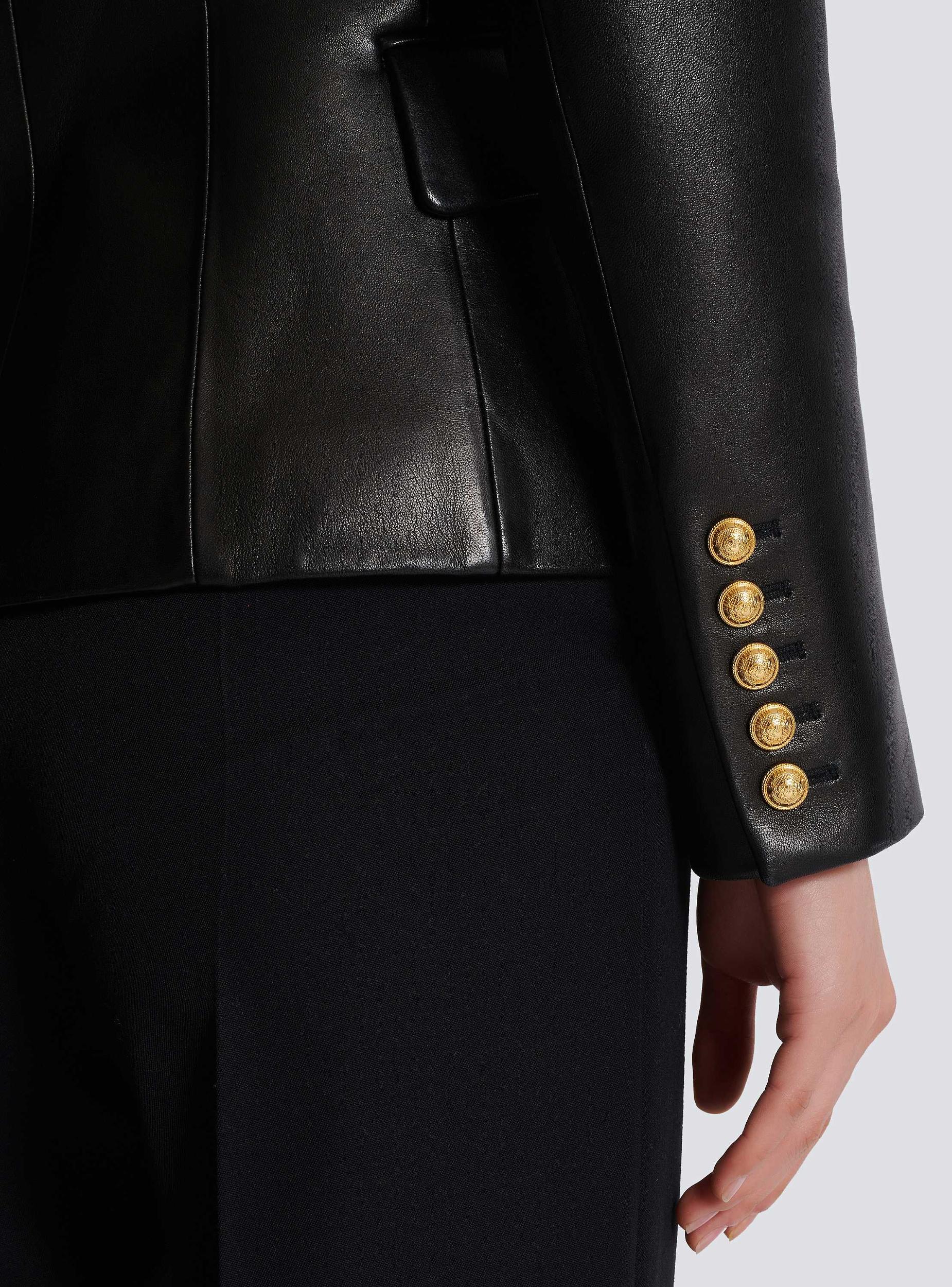 Classic 6-button leather jacket Product Image