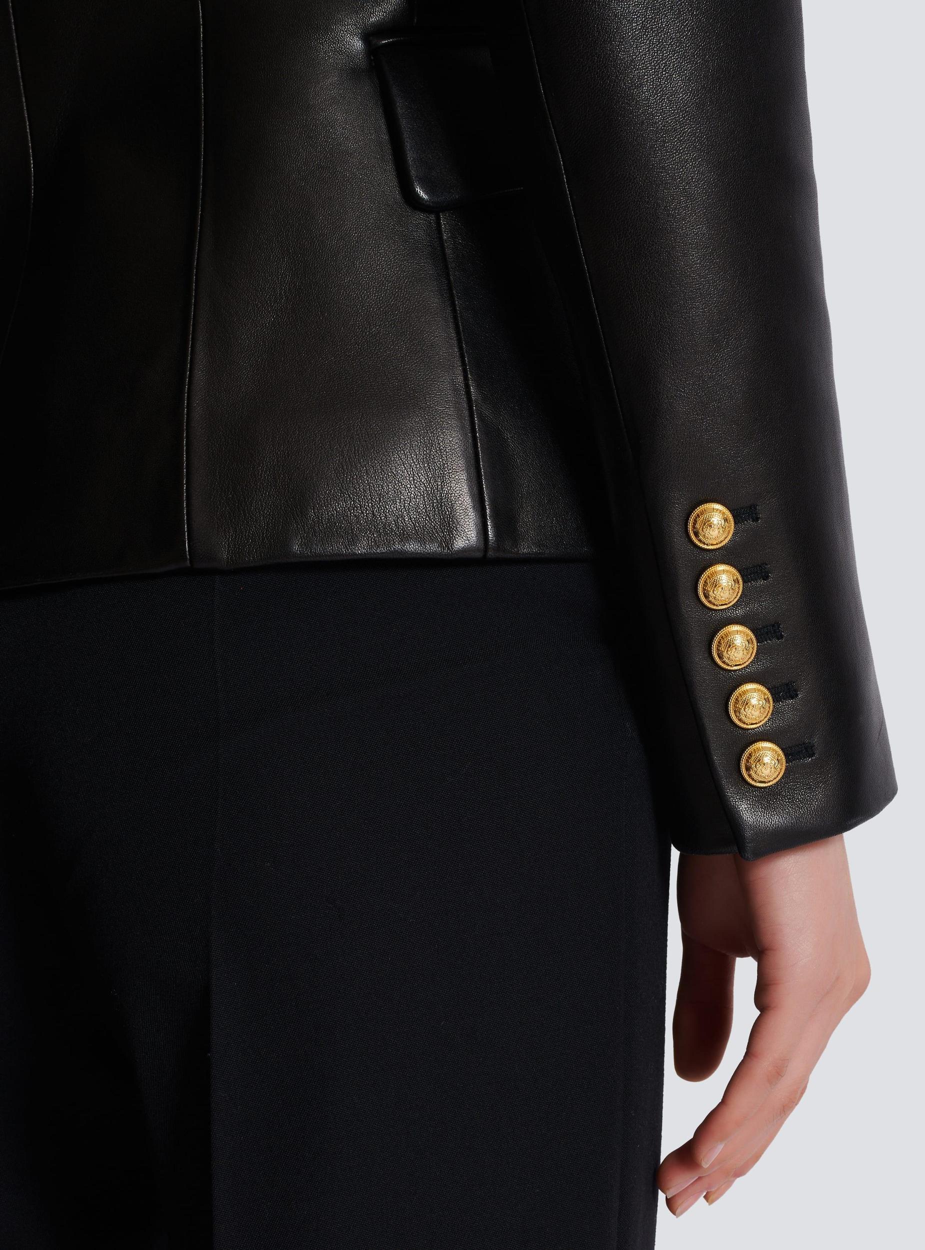 Classic 6-button leather jacket Product Image