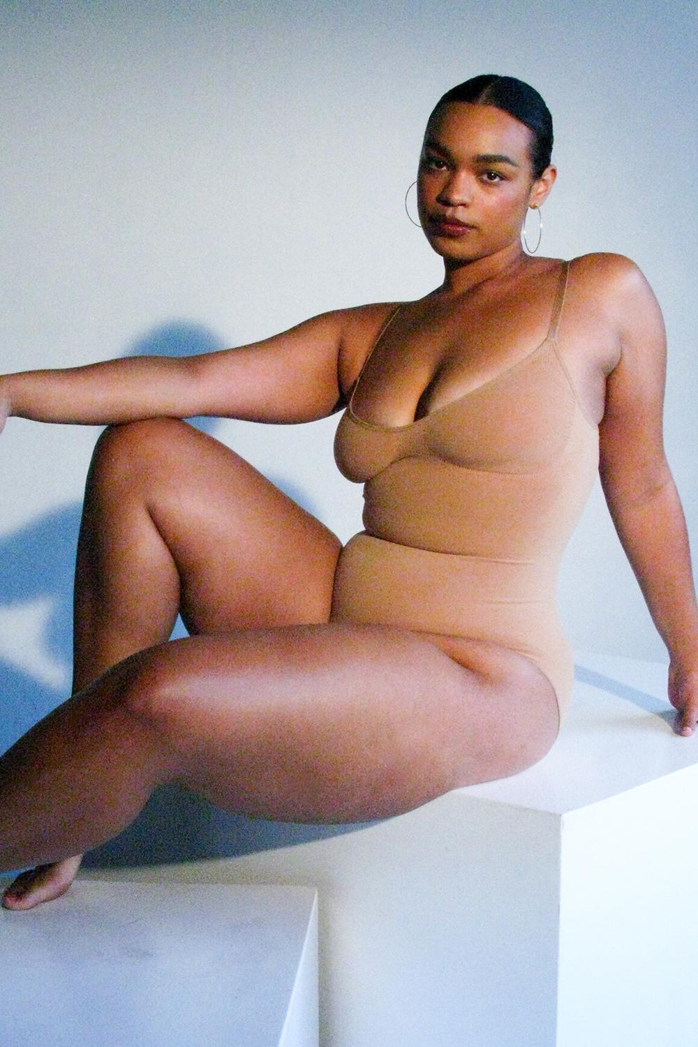  sculpting full brief bodysuit almond Product Image