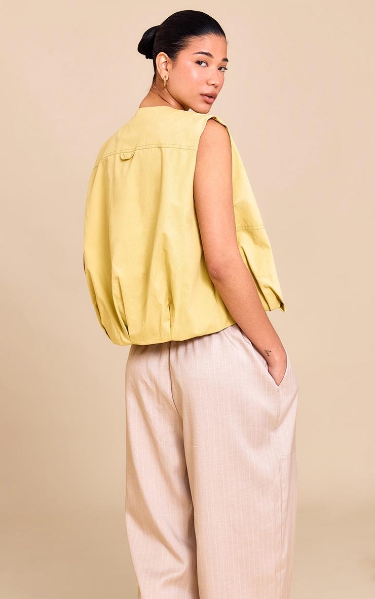 Olive Zip Up Utility Vest Product Image