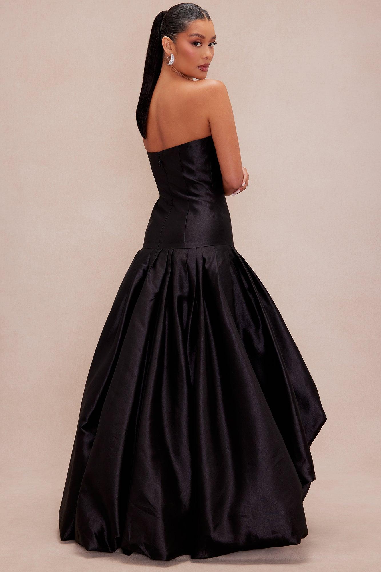Talia Taffeta Gown - Black Product Image