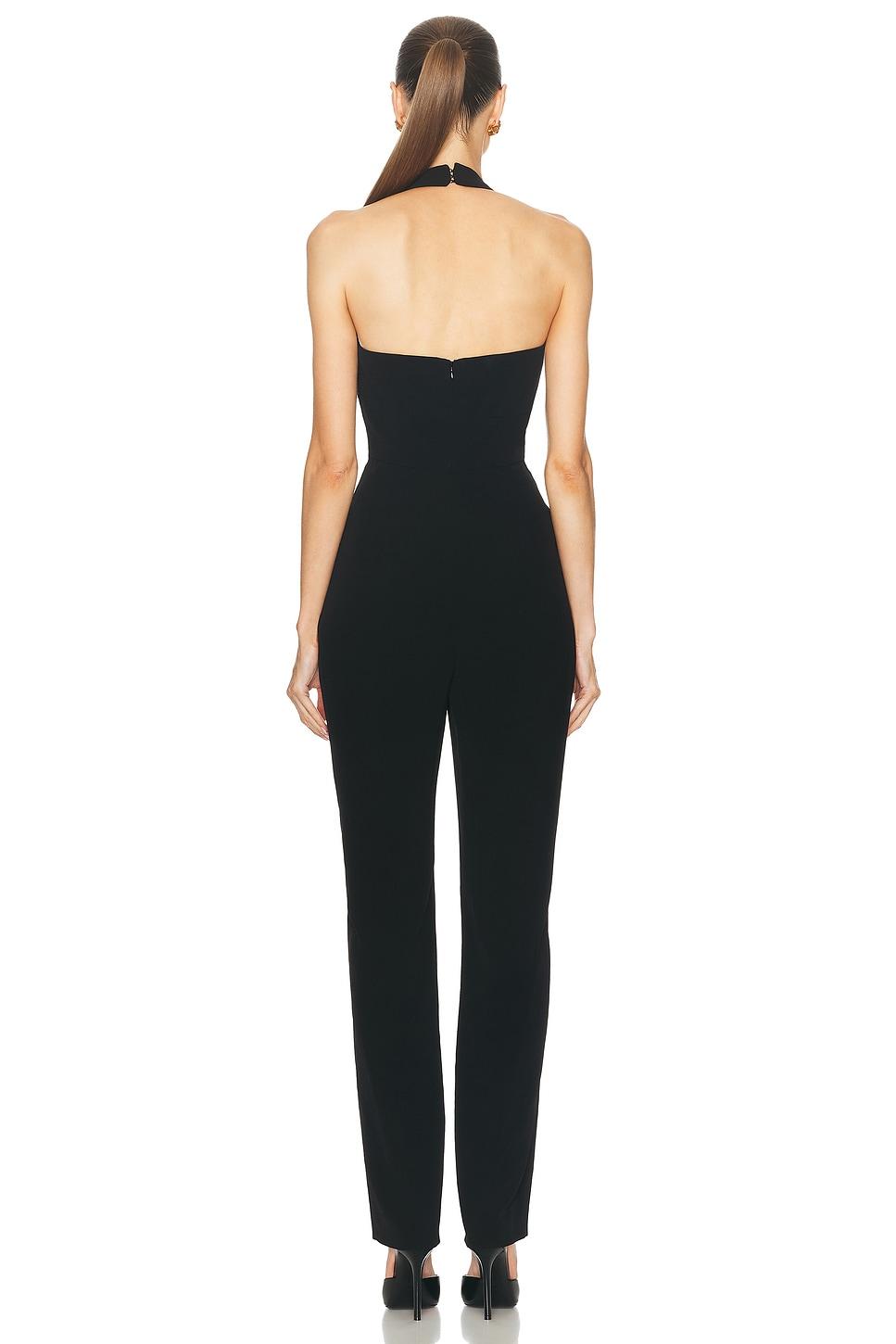 V-Neck Tailored Crepe Jumpsuit Product Image