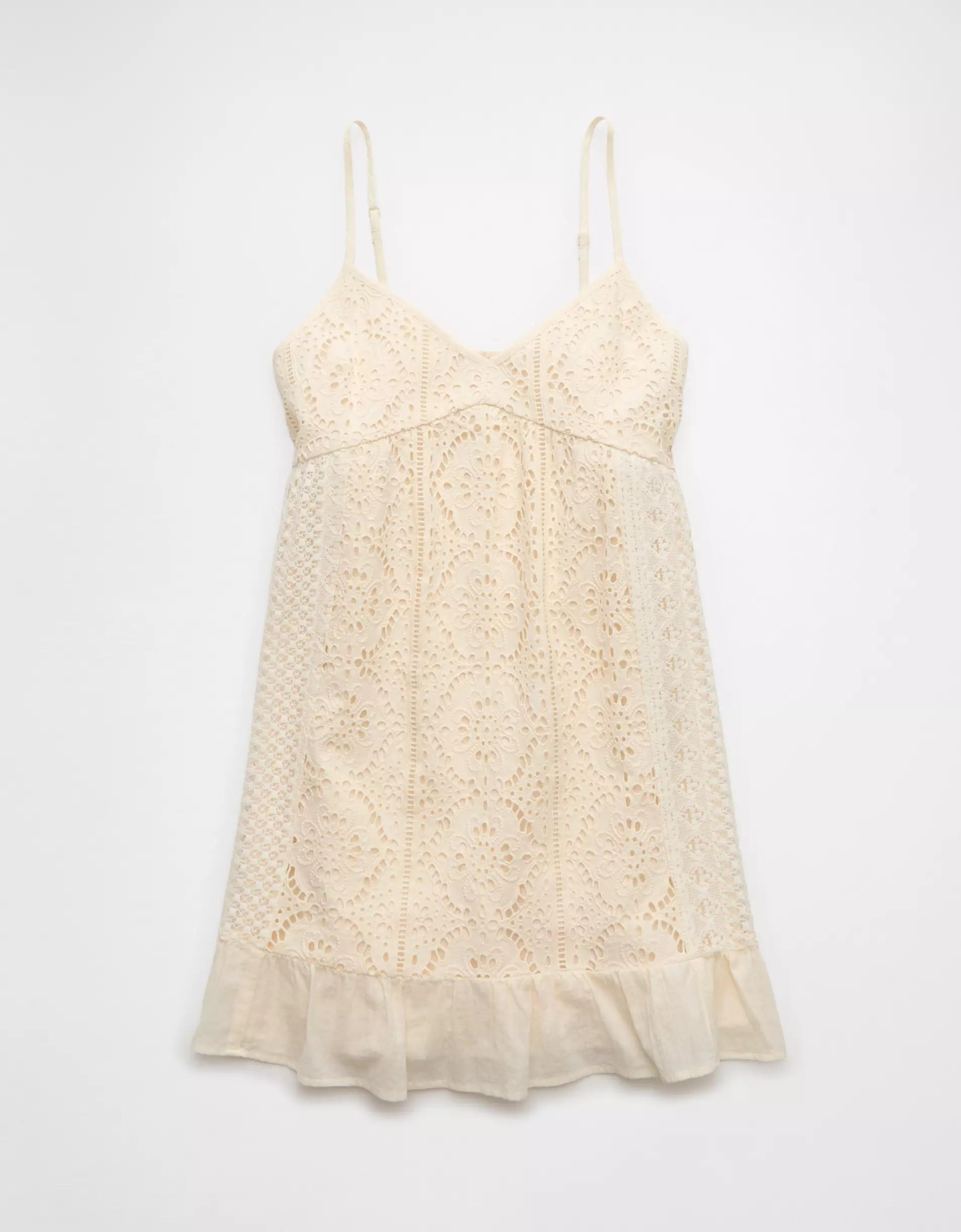 AE V-Neck Eyelet Embroidered Mini Dress Product Image