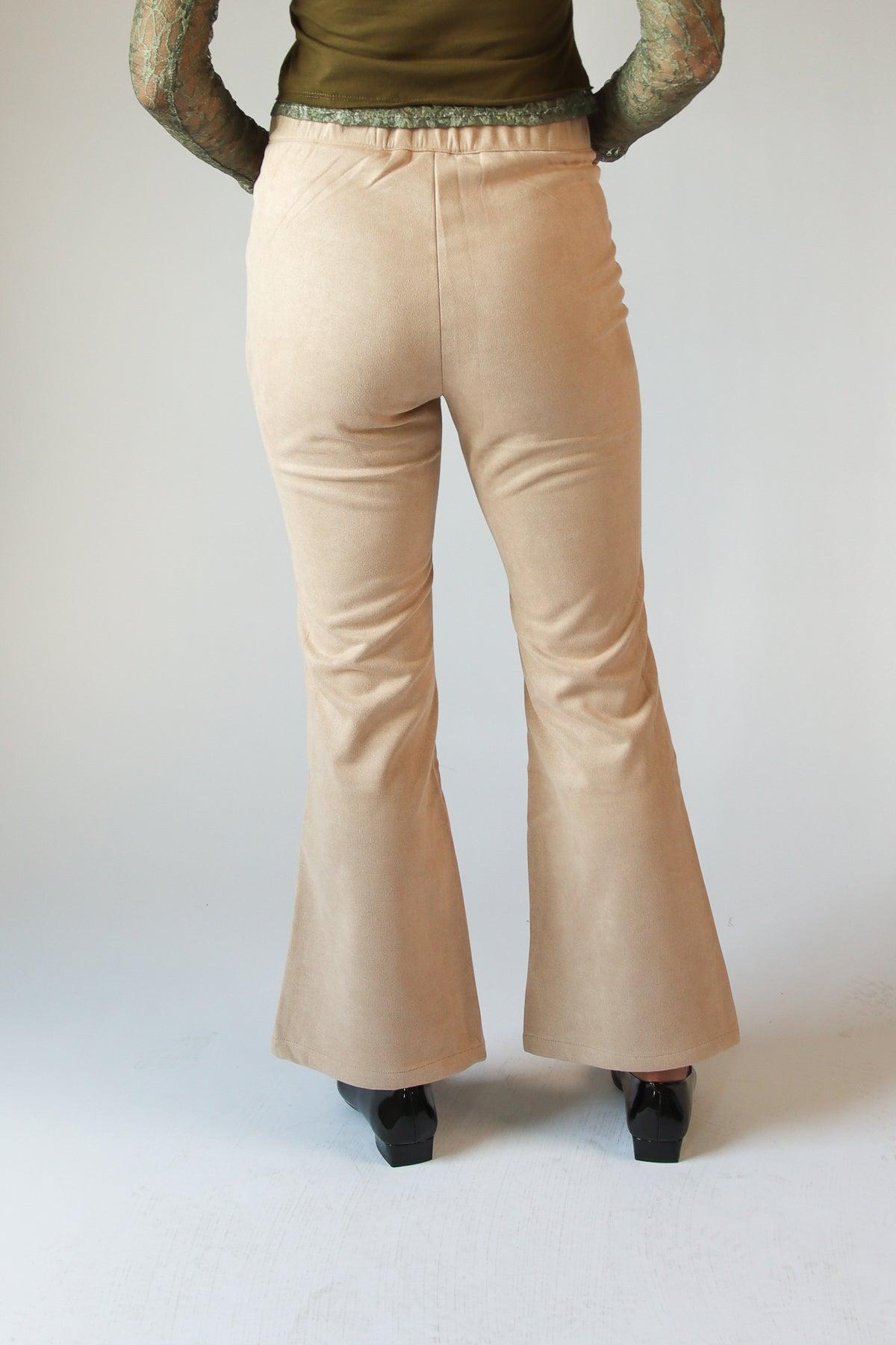 Suede Flare Pants Product Image