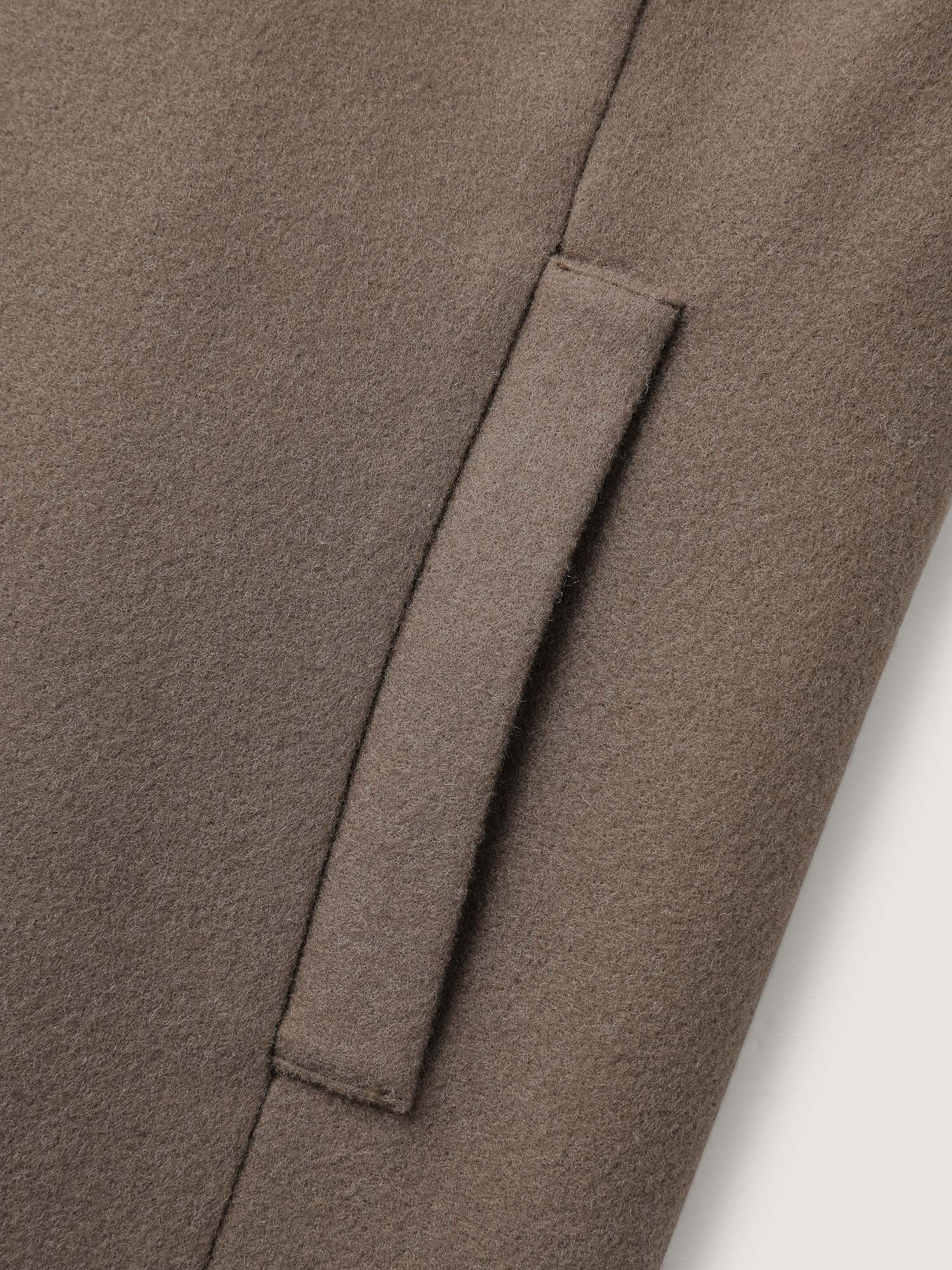 Double-Breasted Pockets Notched Lapels Coat Female Product Image