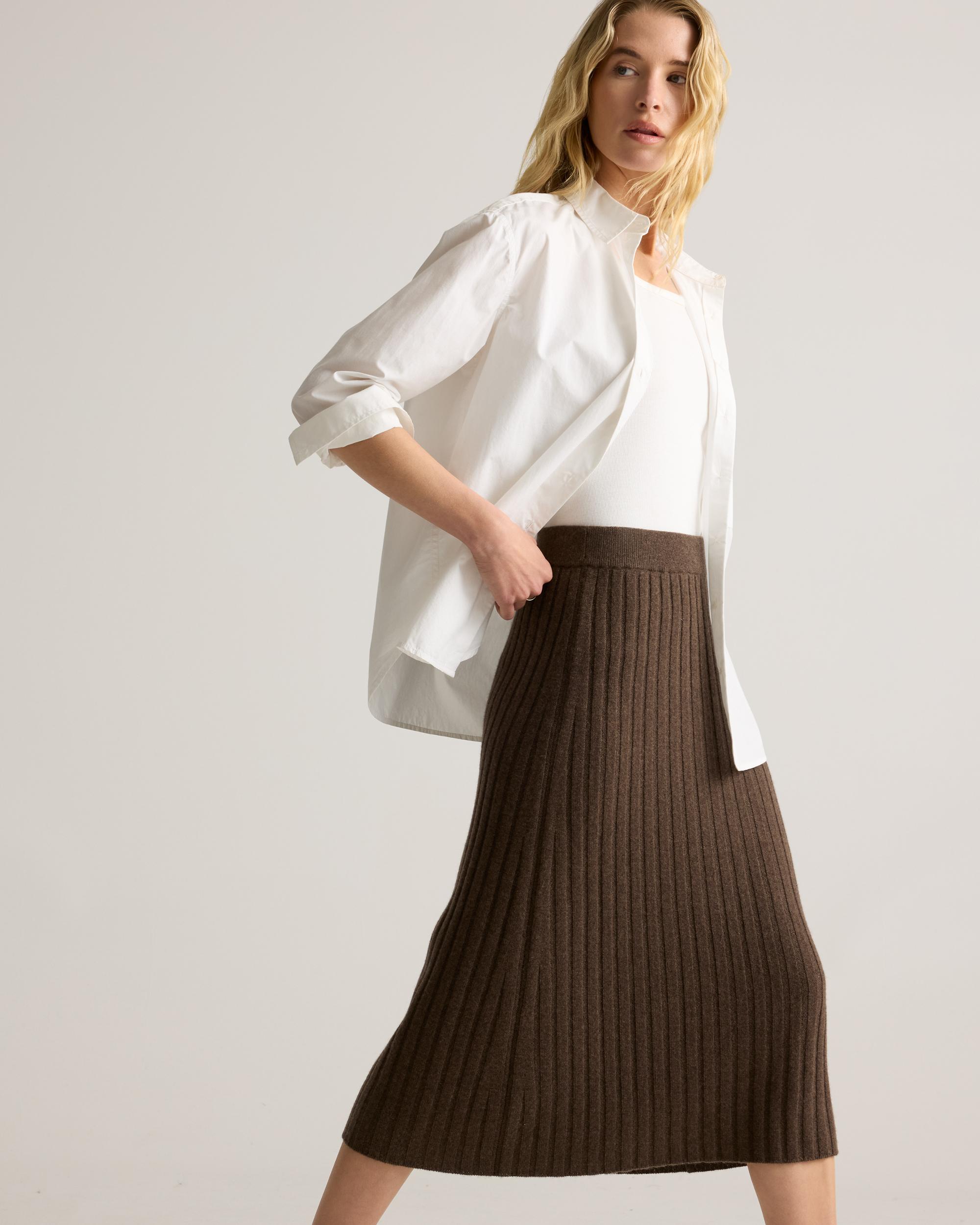 Quince | Women's Mongolian Cashmere Midi Skirt Product Image