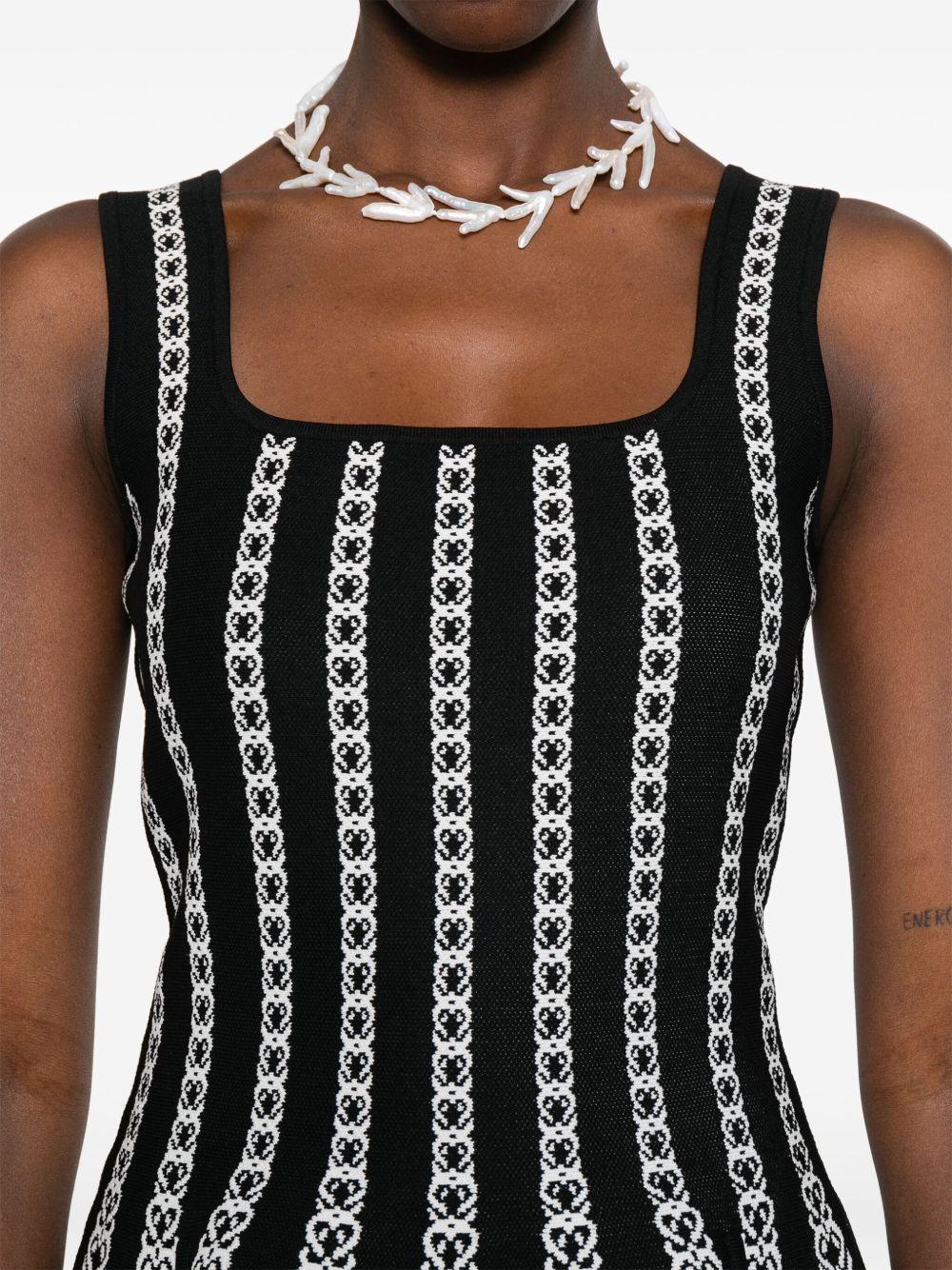 jacquard knitted mini dress Product Image