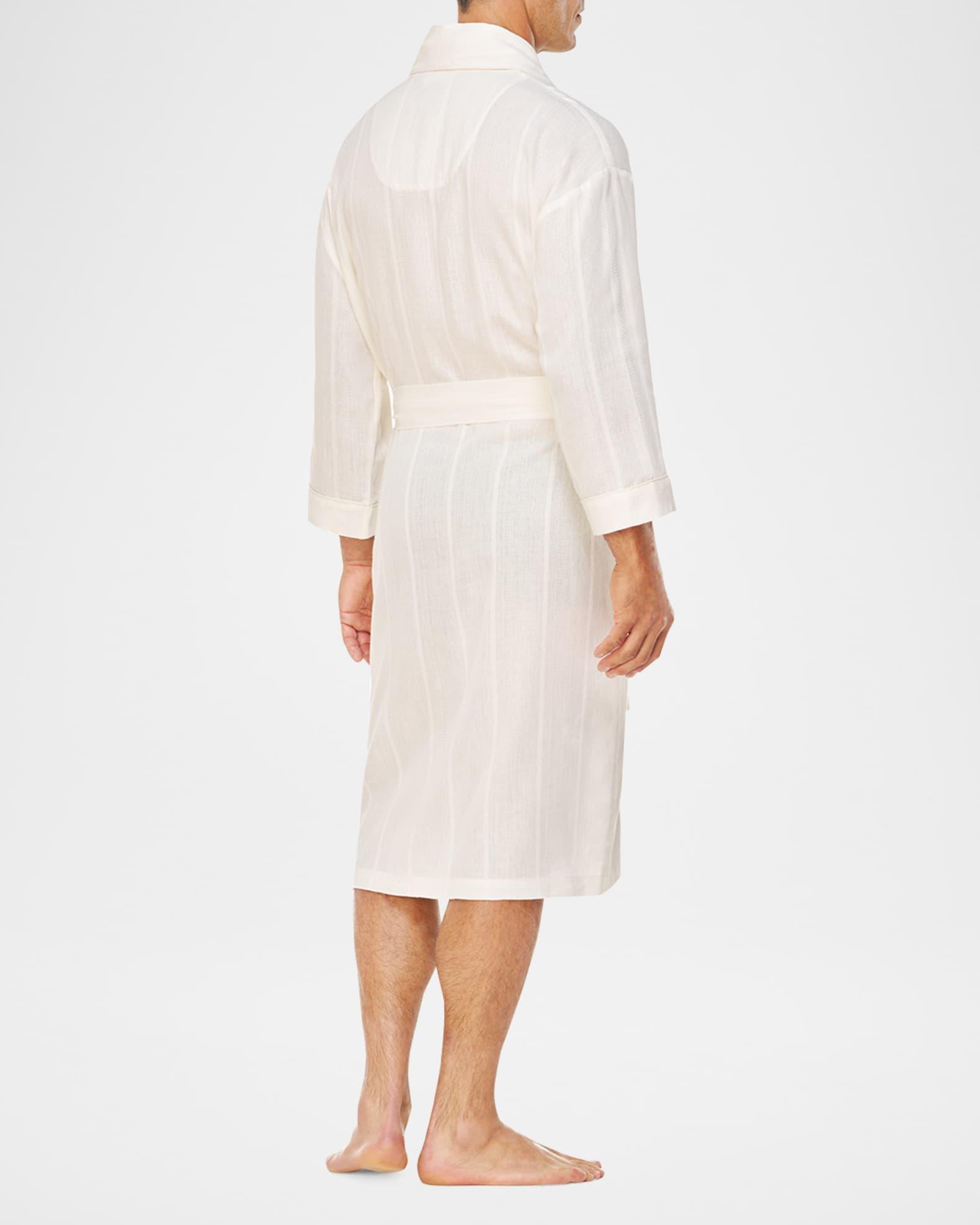 Men's Summer Woven Shawl Robe Product Image