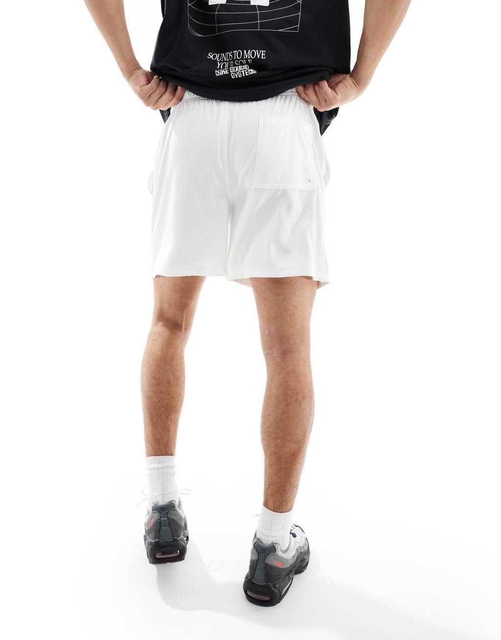 Nike Club mesh shorts in white Product Image