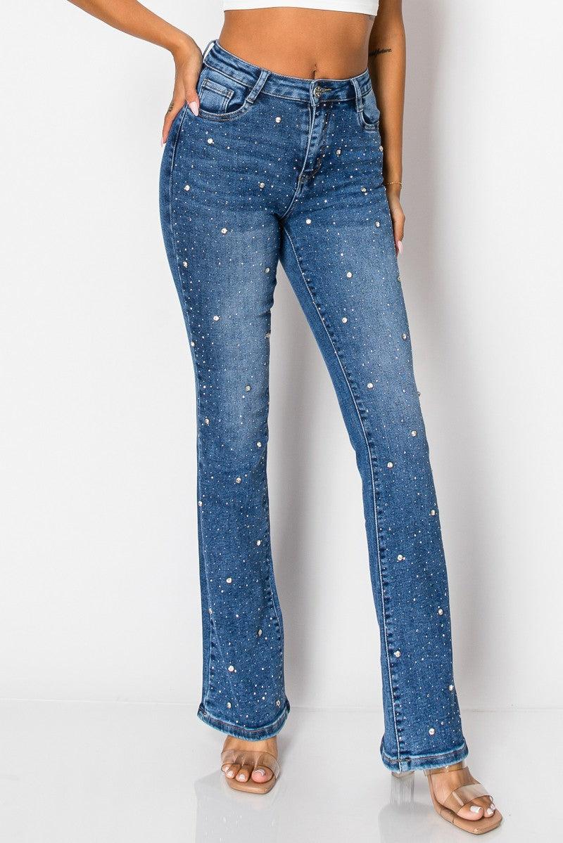 Embellished Bootcut Jeans Product Image