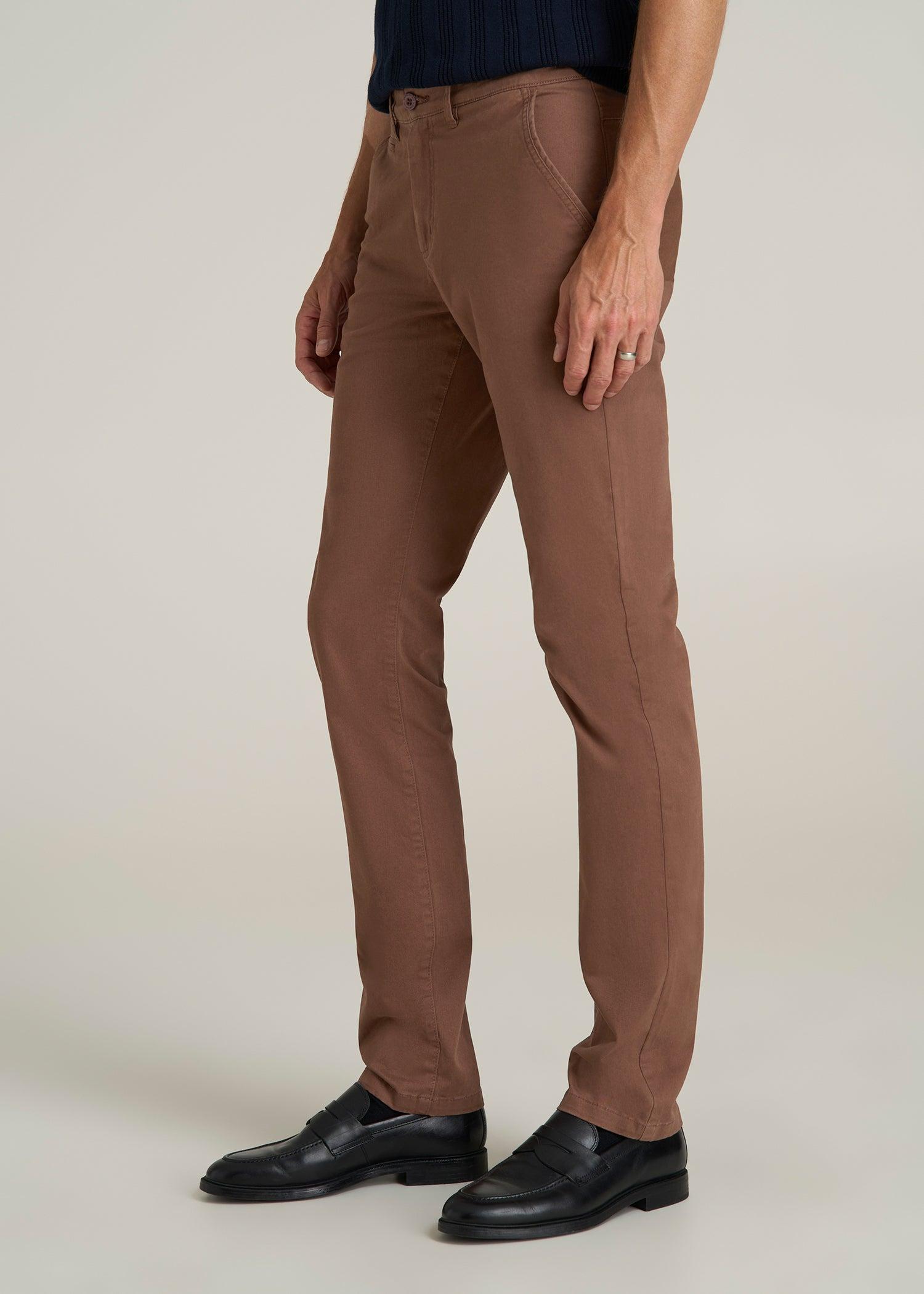 Carman TAPERED Chinos for Tall Men in Otter Brown Male Product Image