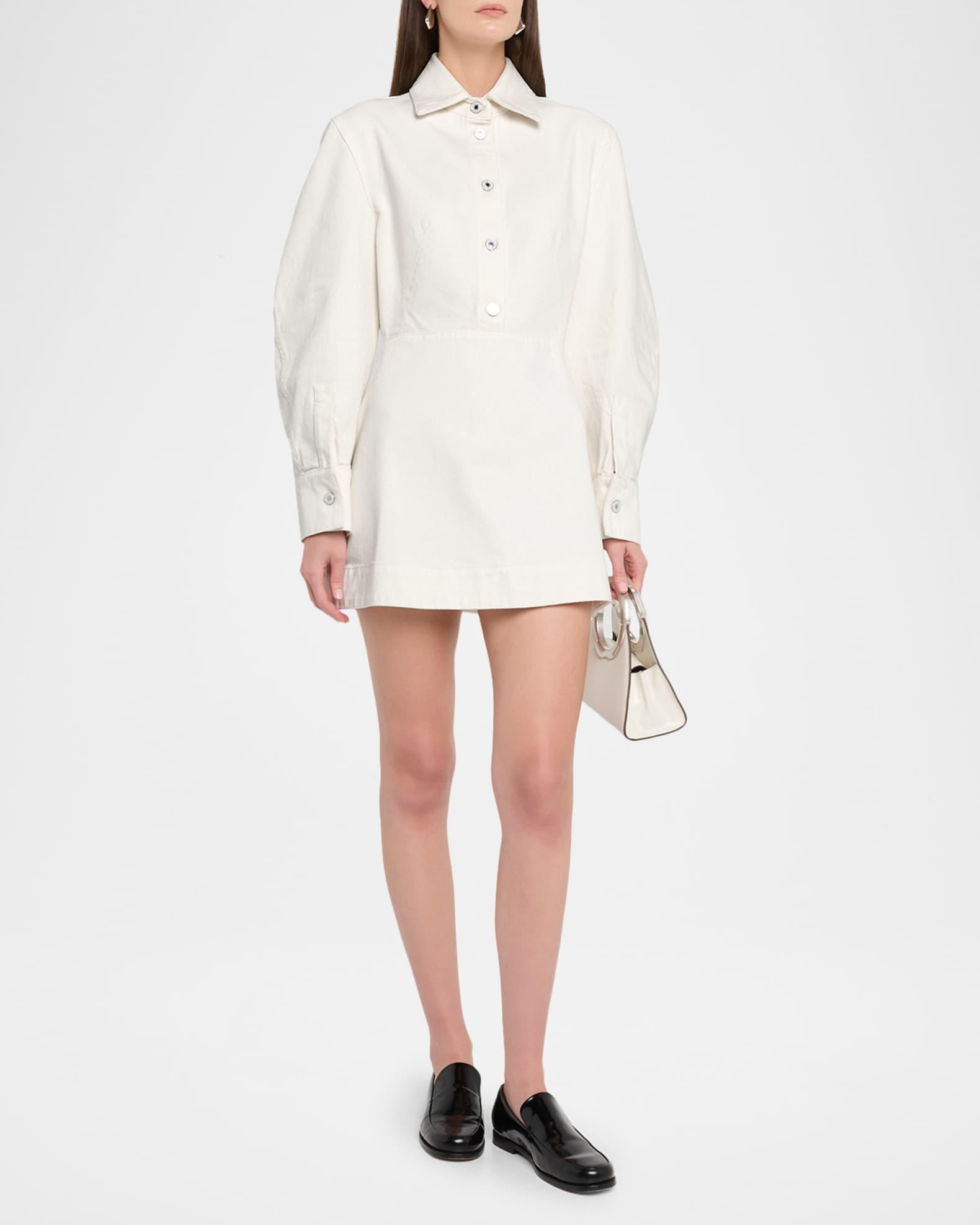 Denim Mini Shirtdress Product Image