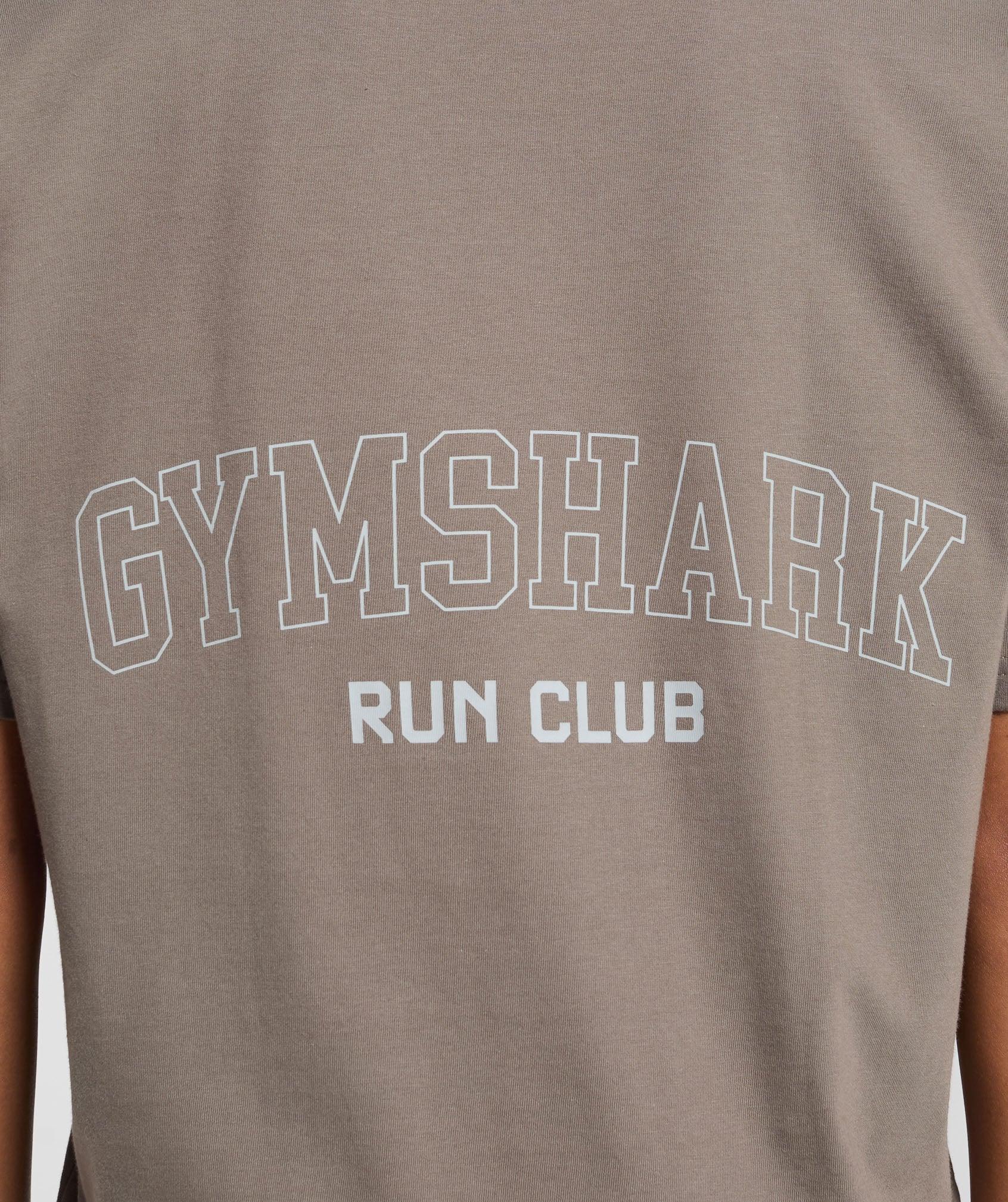 Gymshark Running Graphic Oversized T-Shirt - Camo Brown Female Product Image