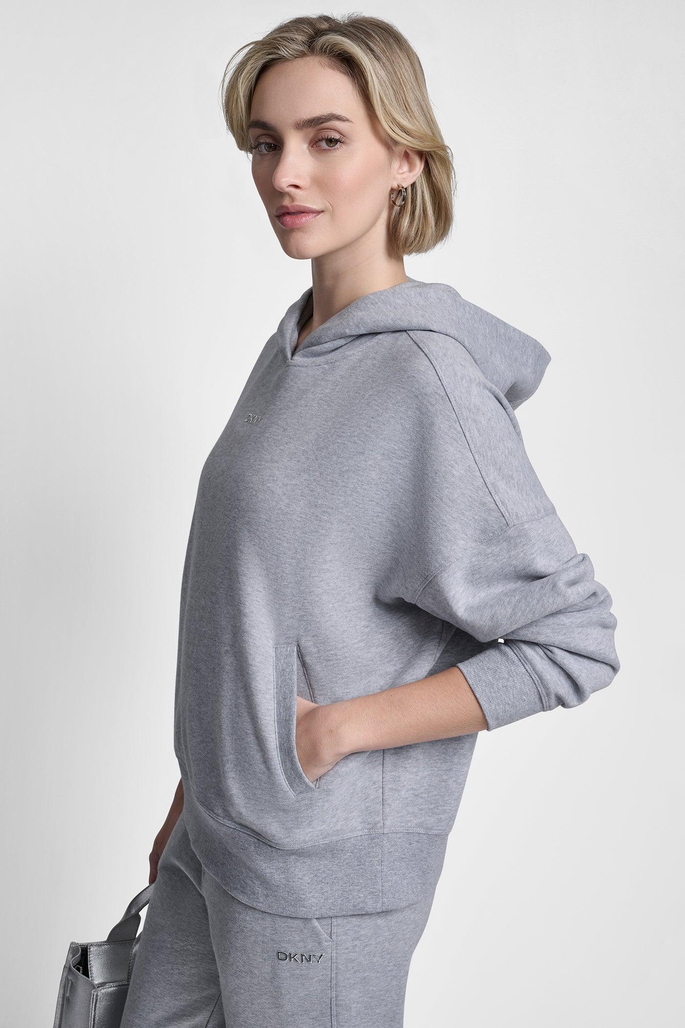 METALLIC BUBBLE LOGO FLEECE DROP SHOULDER HOODIE Product Image