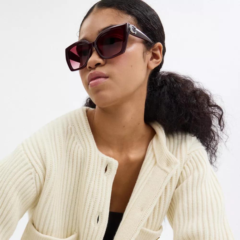 Maxi Sculpted C Square Cat Eye Sunglasses Product Image