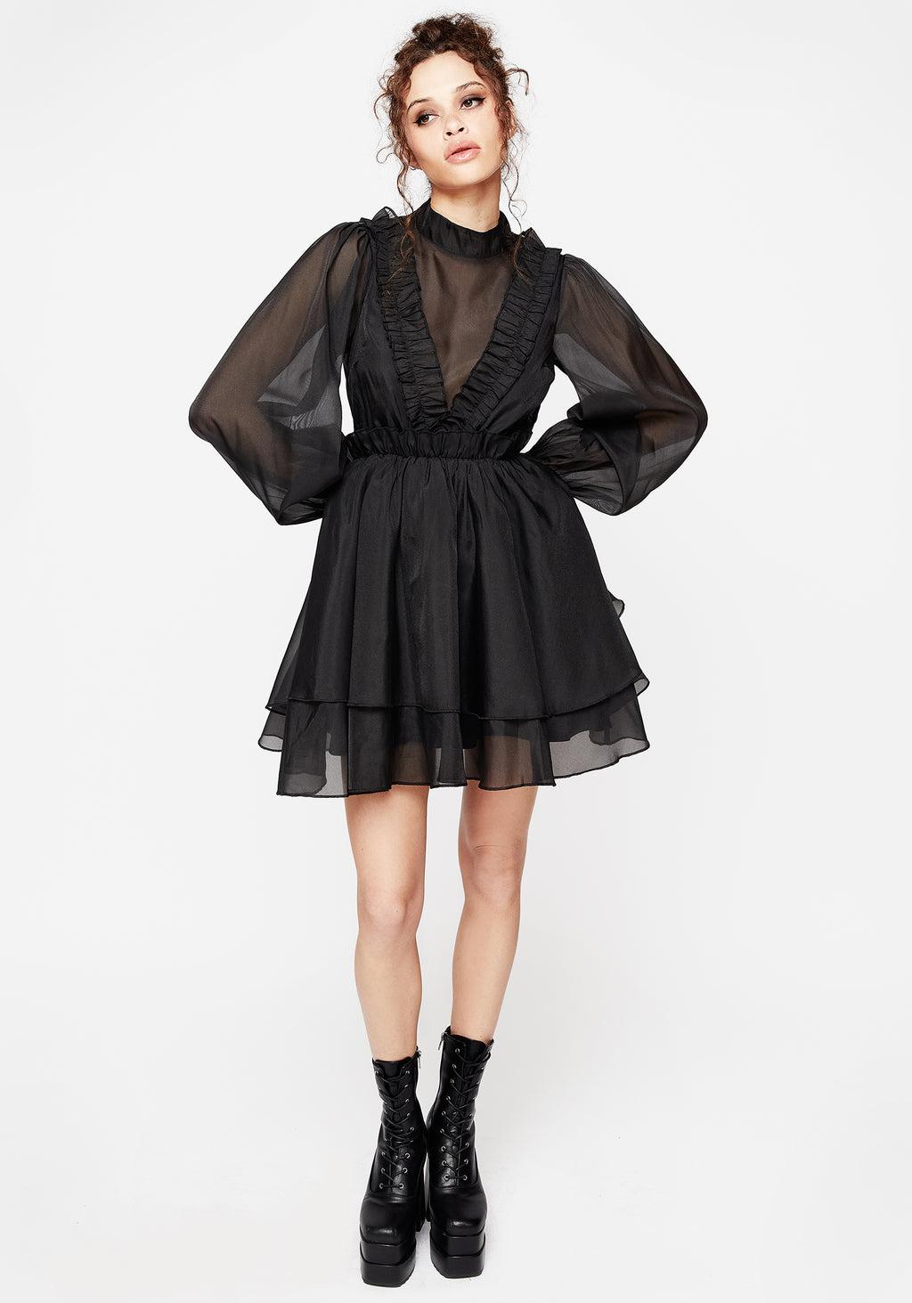 Morose Layered Frill Mini Dress Product Image