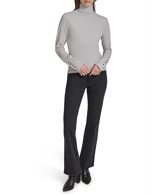 Andrew Marc Sport Knit Turtleneck Sweater with Faux Snaps Product Image