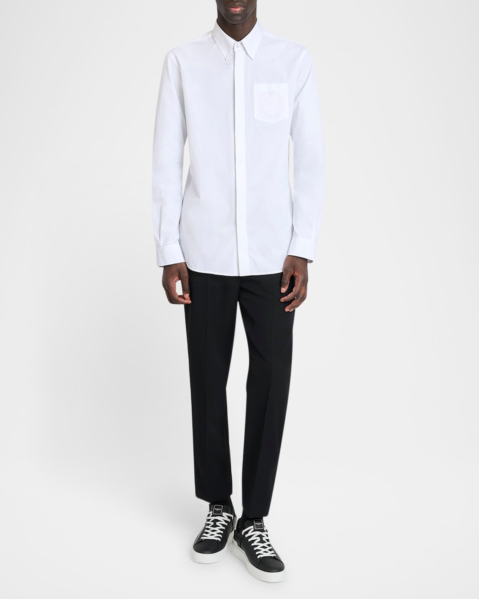 Men's Emblem-Pocket Cotton Sport Shirt Product Image