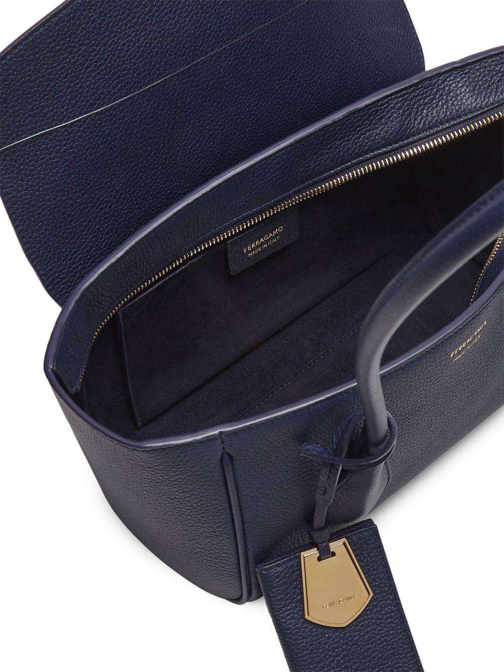 small East-West leather tote bag Product Image