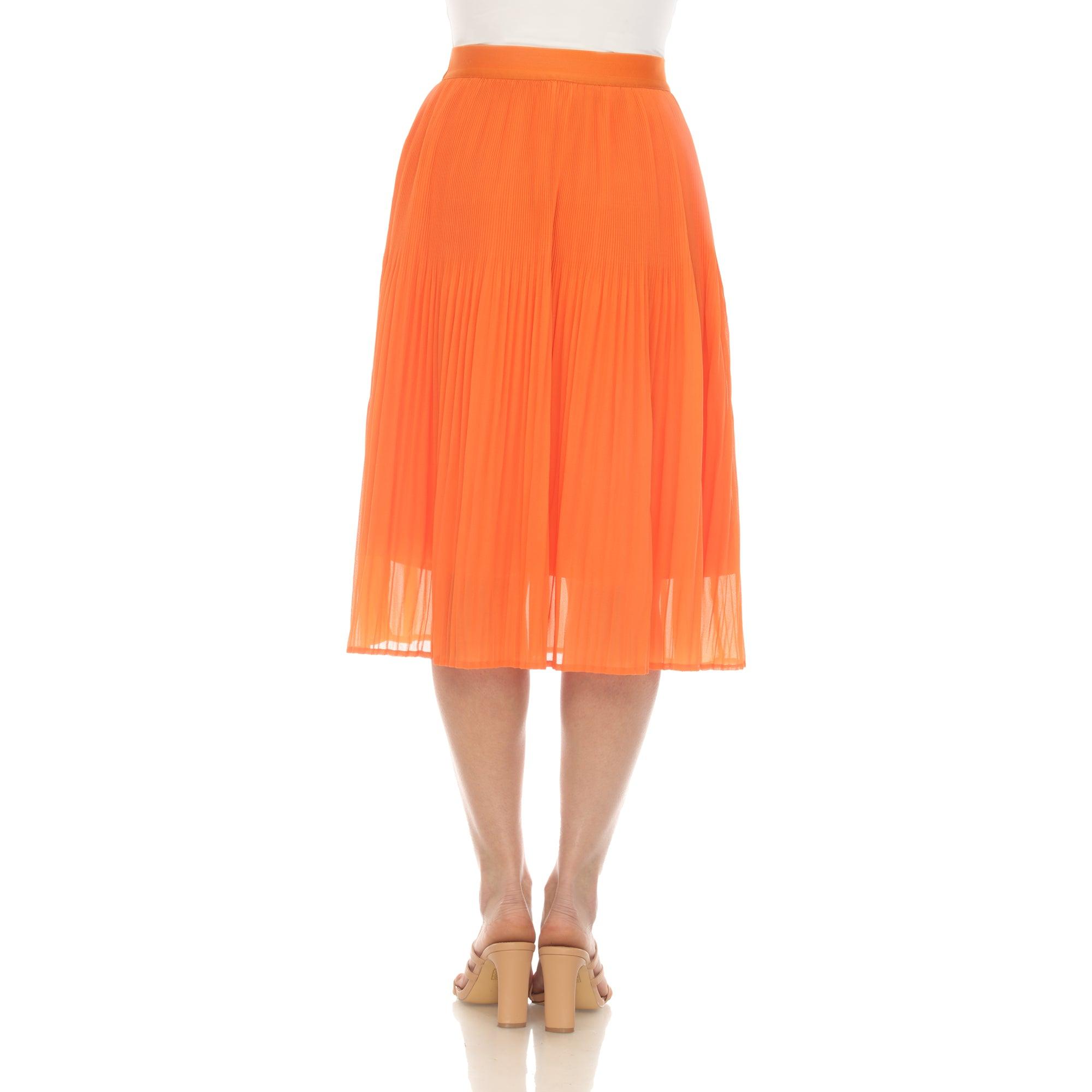Women's Chiffon Pleated Midi Skirt Female Product Image