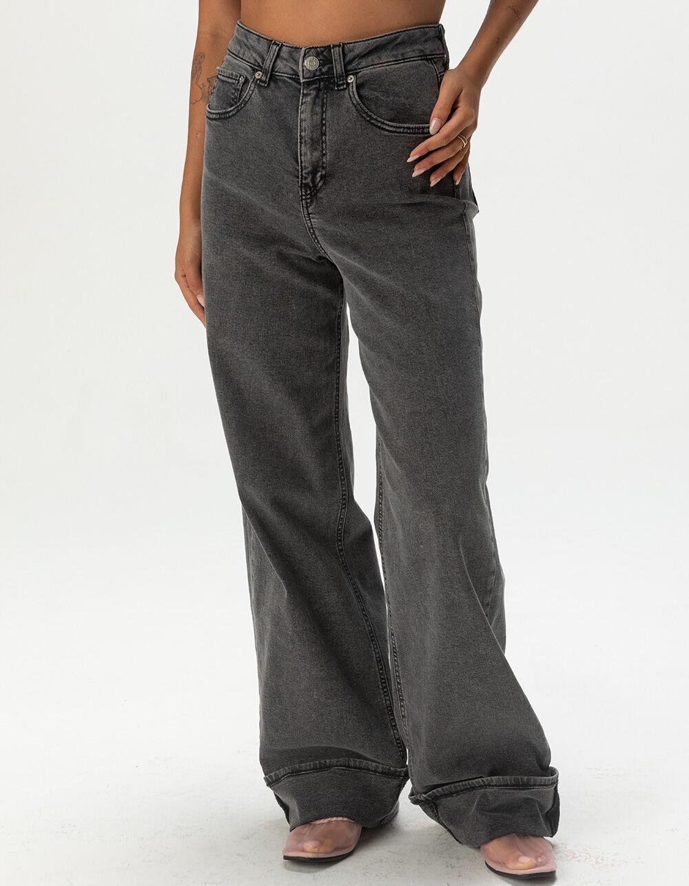 JJXX Tokyo High Waisted Wide Leg Womens Jeans - WASHED BLACK Product Image