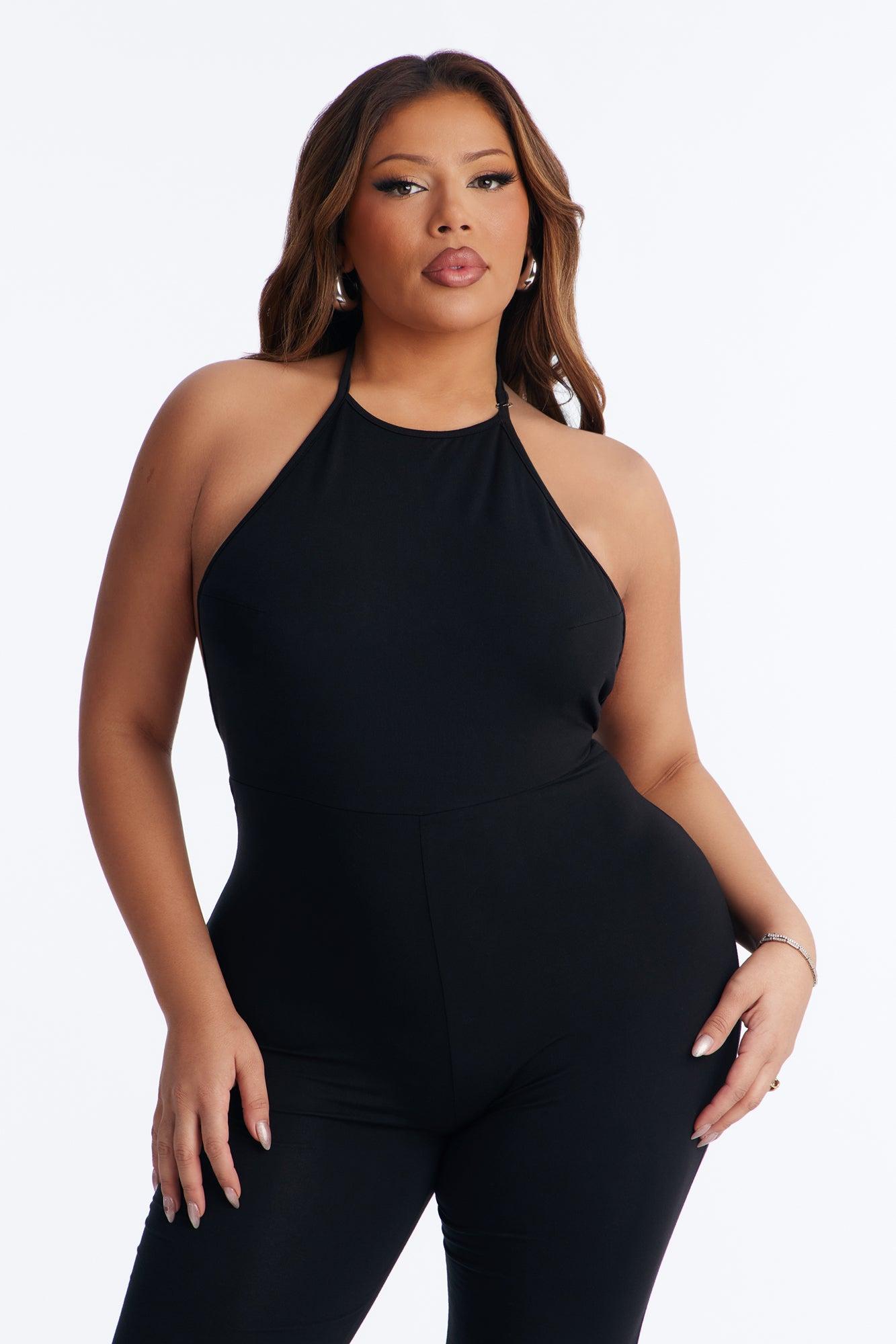 Belen Backless Flare Jumpsuit - Black Female Product Image