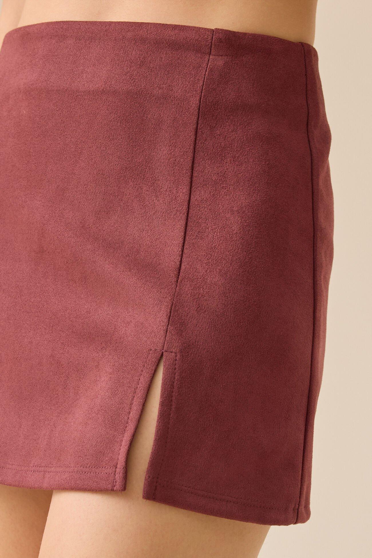 Rory Suede Notch Skirt Product Image