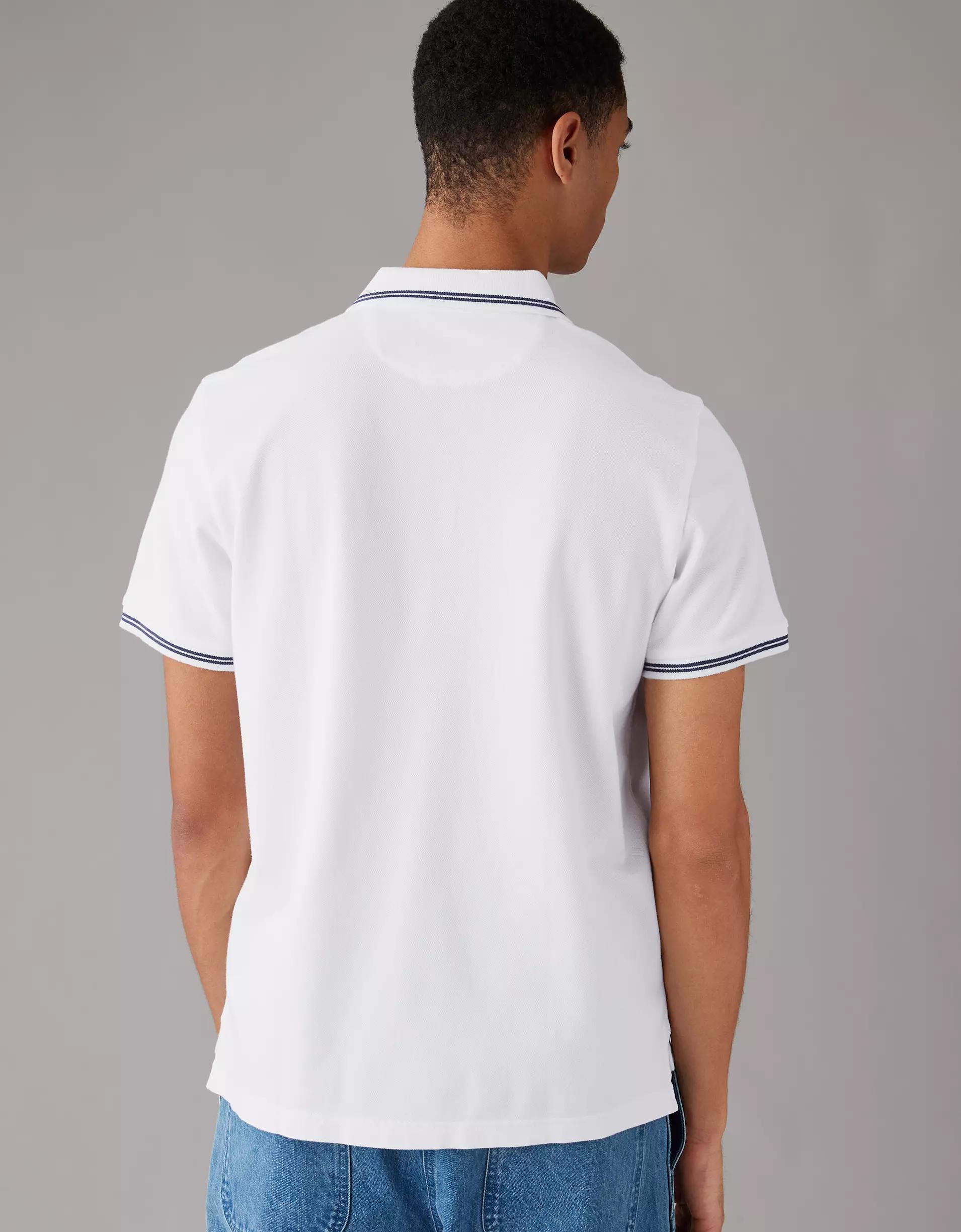 AE Lived-In Pique Polo Shirt Product Image