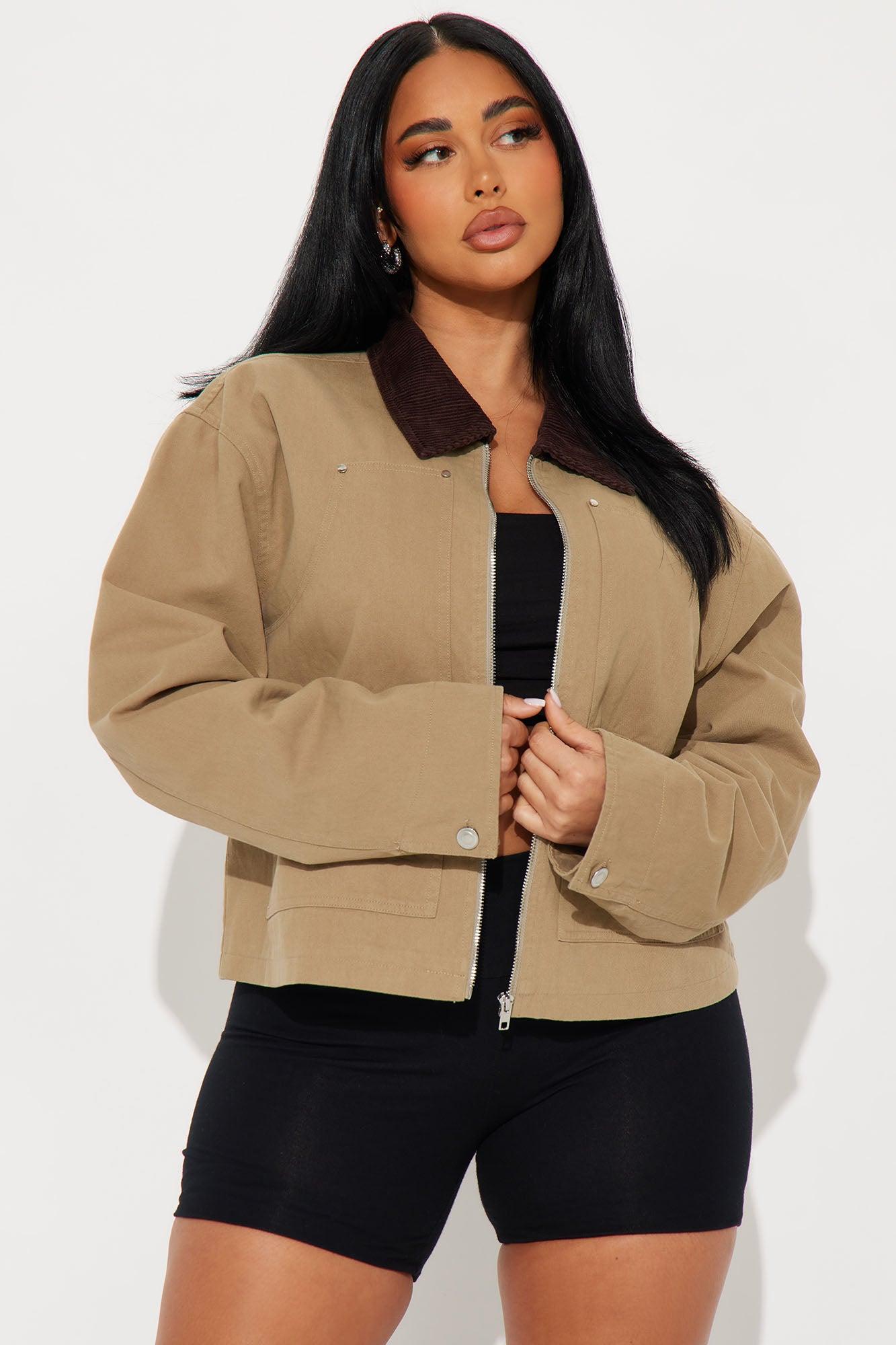 Joelle Barn Jacket - Taupe Female Product Image