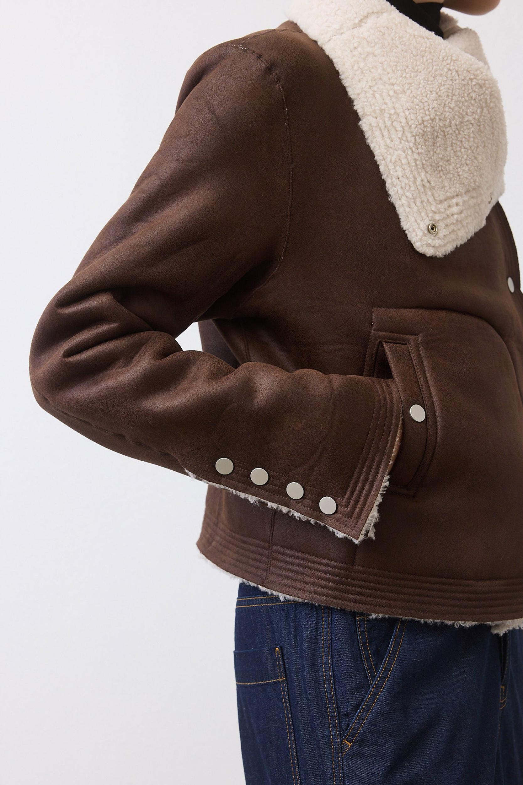 The Cruiser Reversible Shearling Moto Jacket Product Image