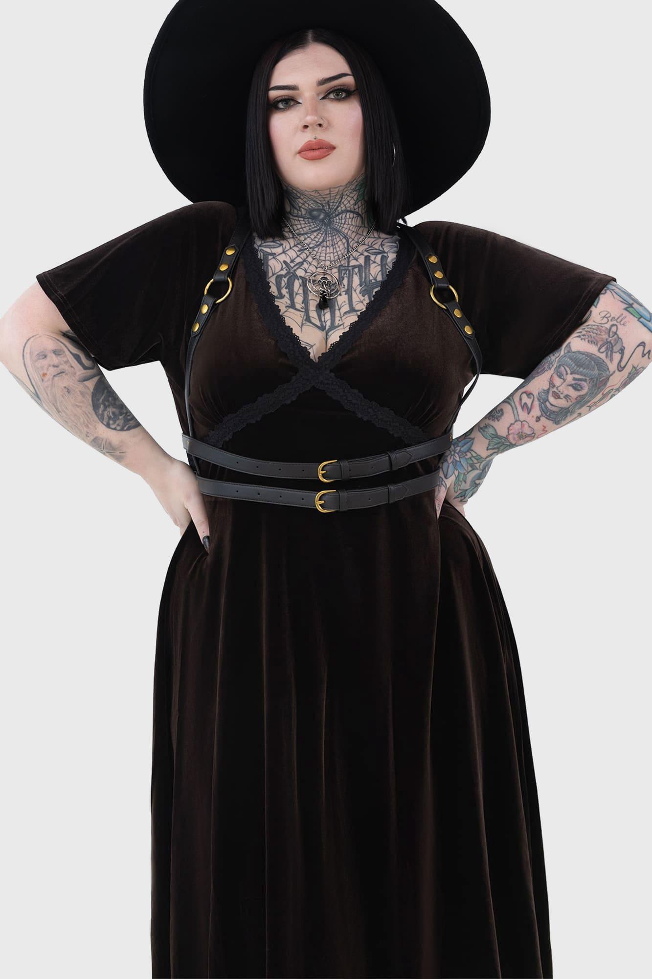 Wanda Harness [BLACK/GOLD] Female Product Image