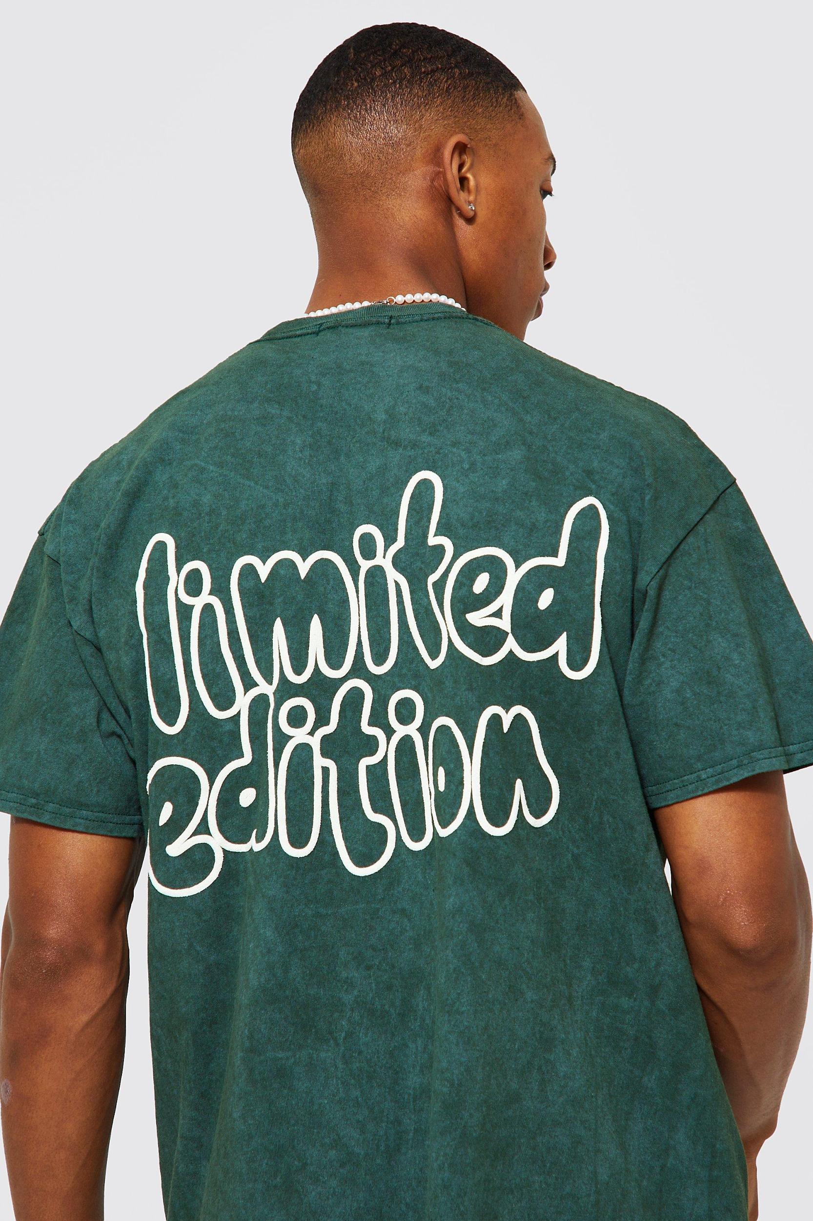 Oversized Limited Edition Acid Wash T-shirt | boohooMAN USA Product Image