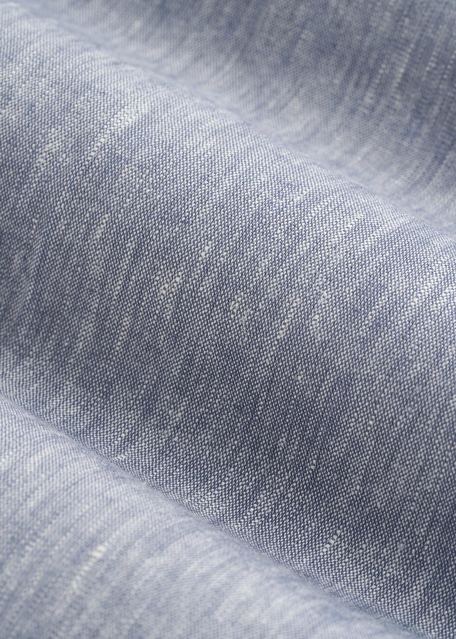 Stretch Linen Dress Pants for Tall Men in Navy Linen Male Product Image