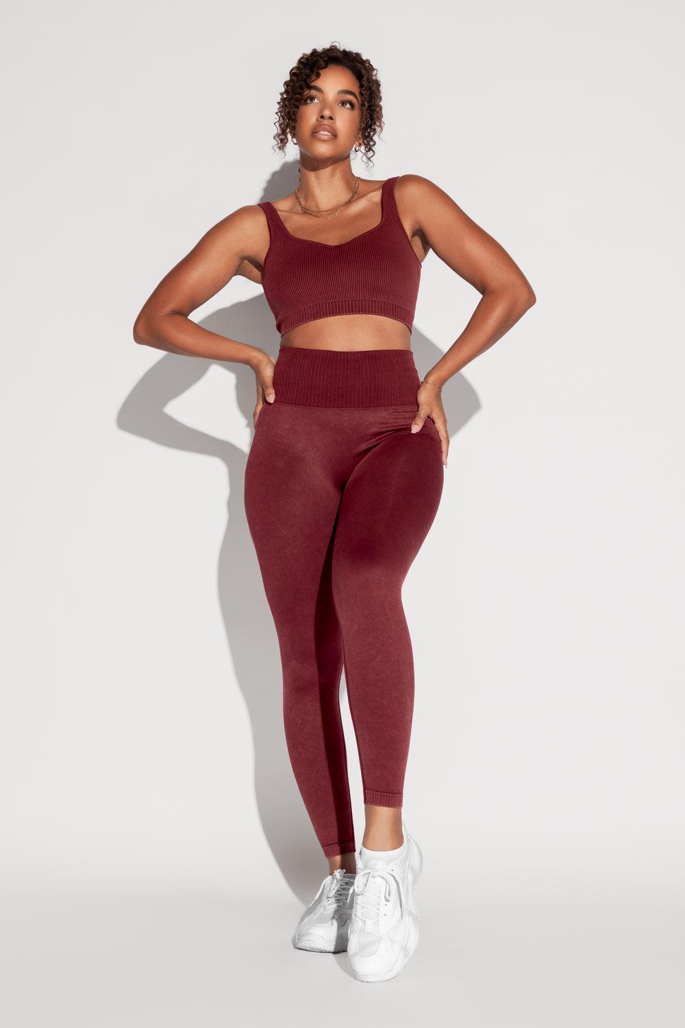Be My Sweetheart Seamless Crop Top - Garnet Product Image