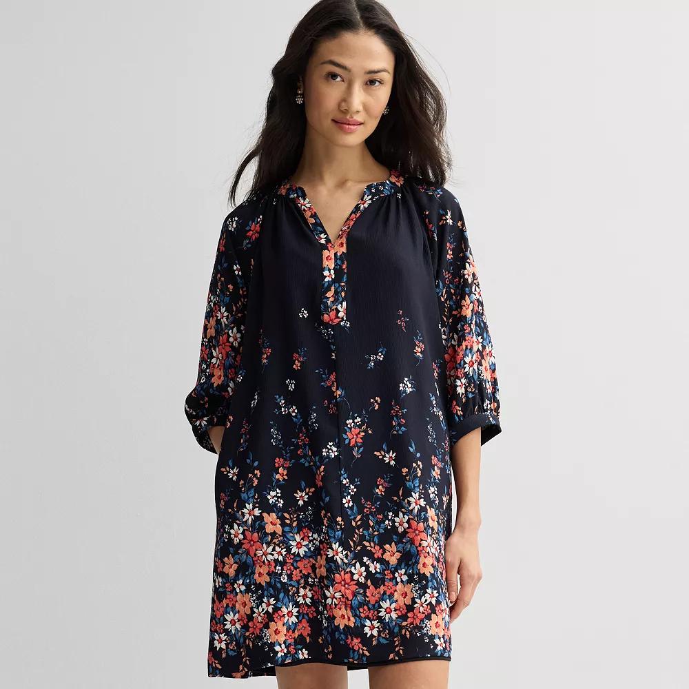 Women's Robbie Bee Balloon Sleeve Shift Dress, Size: 14, Blue Team Product Image