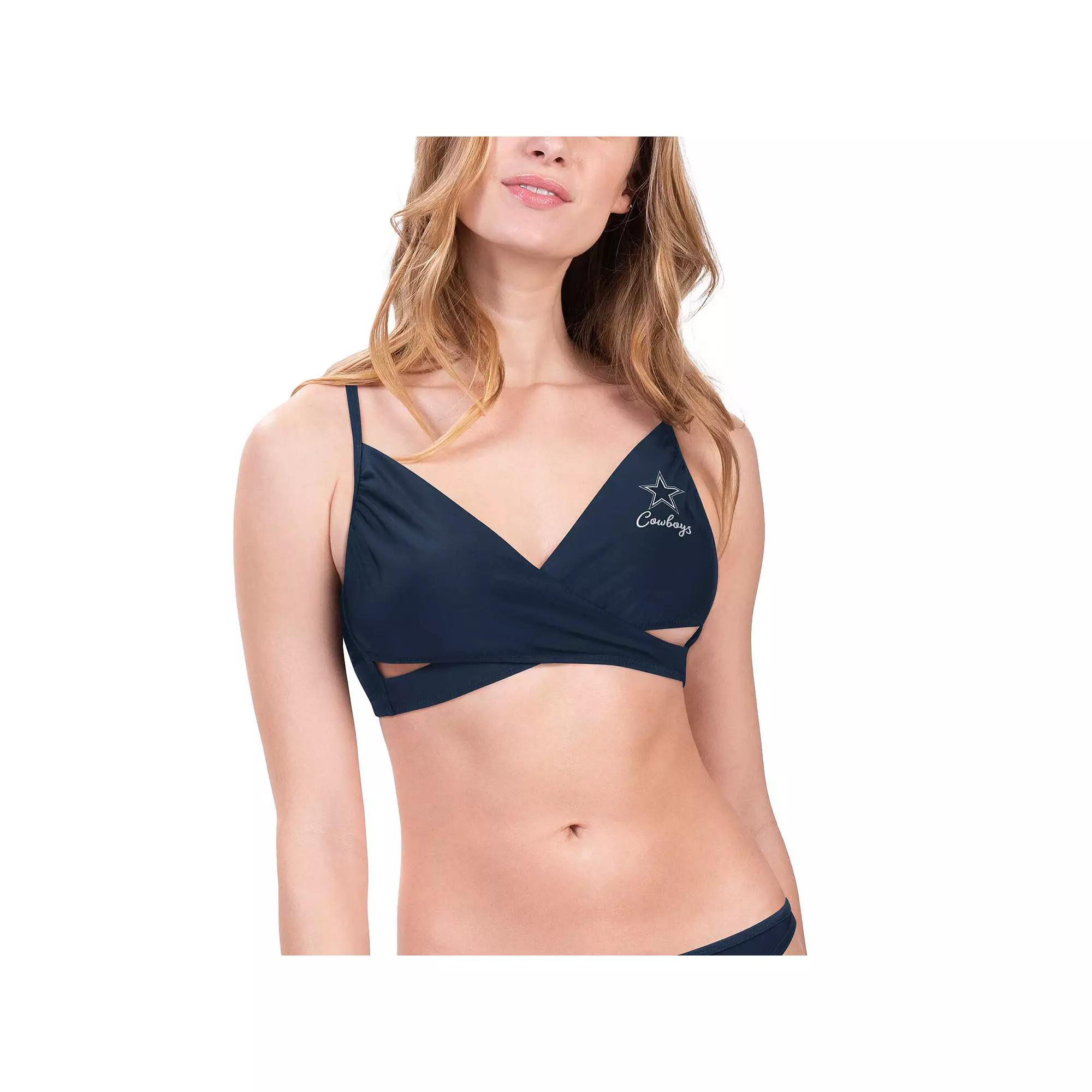 Women's G-III 4Her by Carl Banks Black Los Angeles Chargers Hall of Fame Bikini Top,  Product Image