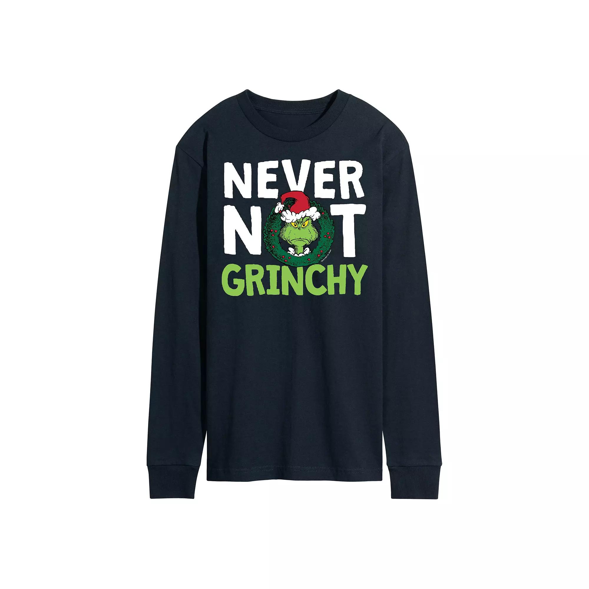 Men's Dr. Seuss Grinch Never Not Grinchy Long Sleeve Tee,  Product Image