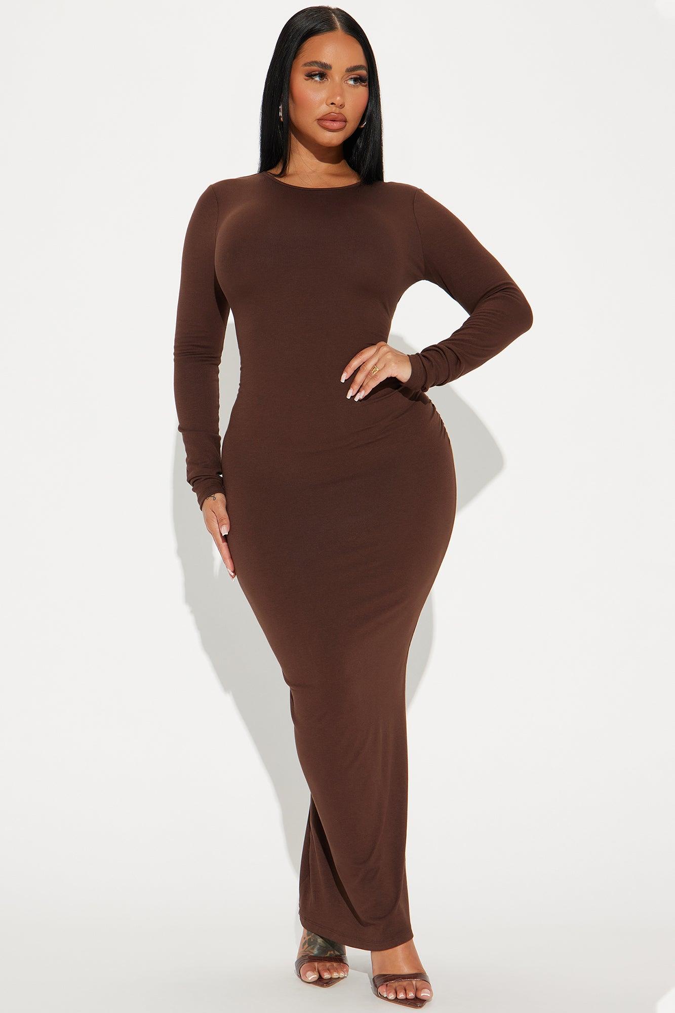 Secretly Sexy Maxi Dress - Brown Product Image