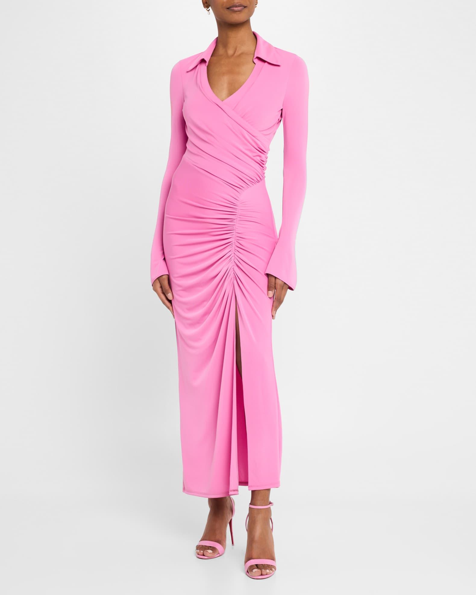 Fabia Gathered Long-Sleeve Dress Product Image