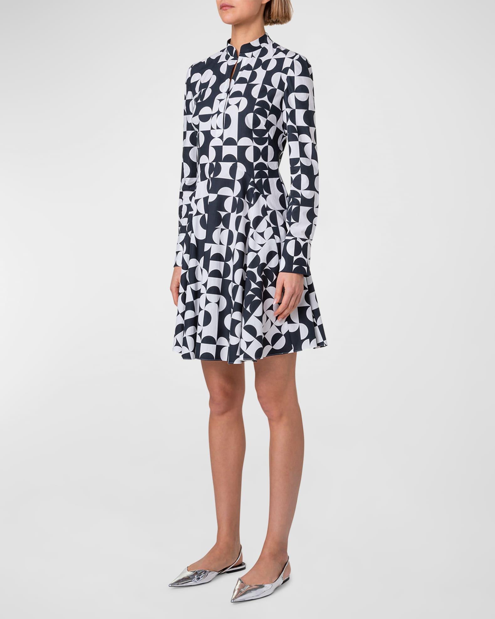 Cotton Poplin Printed Shirtdress Product Image