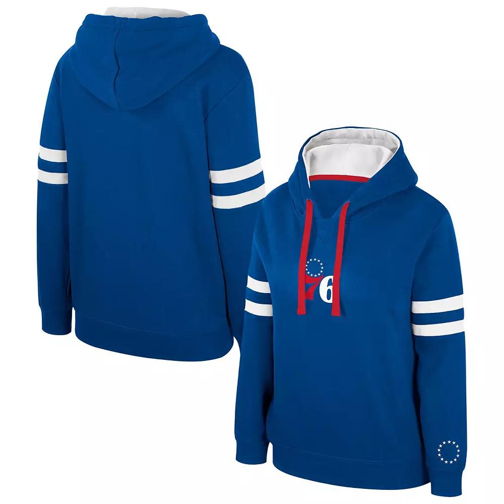 Women's Stadium Essentials Royal Philadelphia 76ers Road Game Pullover Hoodie, Size: Medium, 76r Blue Product Image