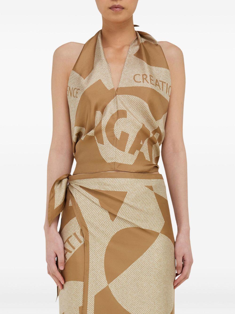 Venna-print silk scarf Product Image