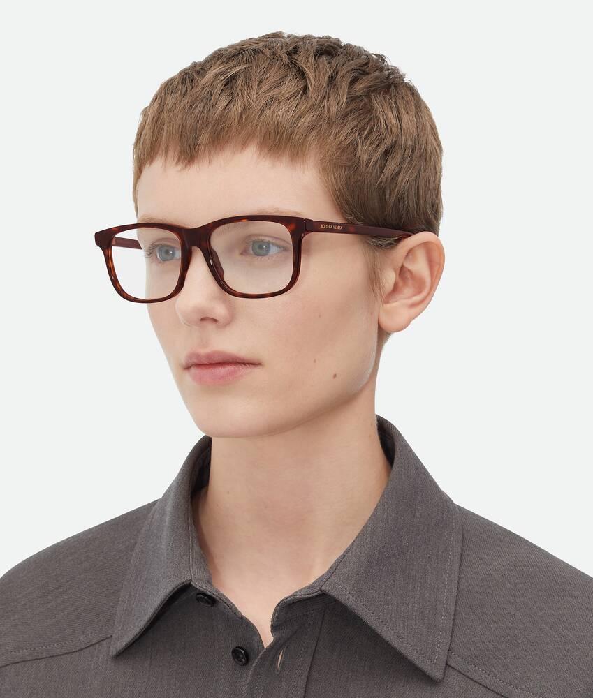 Classic Square Eyeglasses in Havana/transparent Product Image